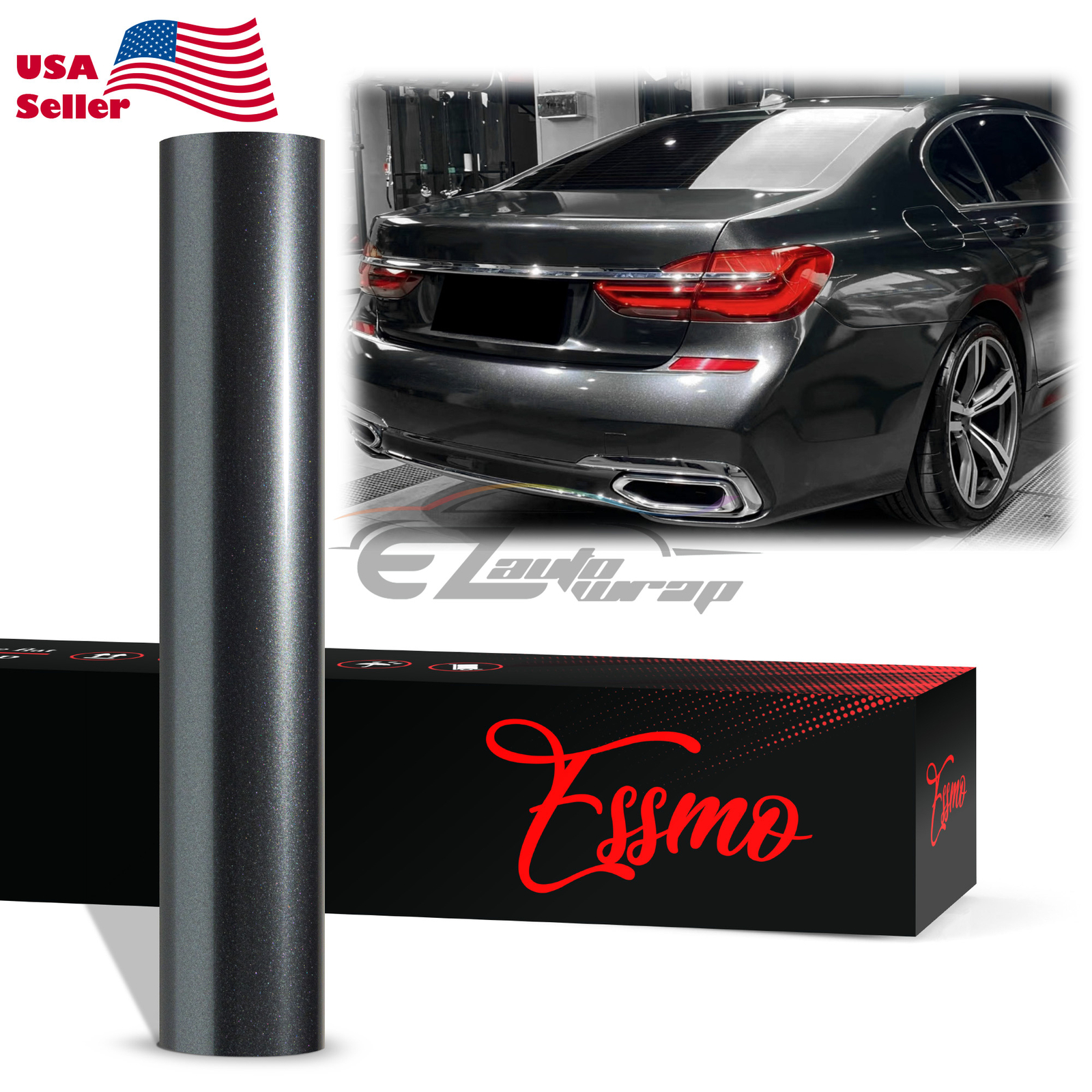 ESSMO PET Super Gloss Metallic Auto Vehicle Wrap Vinyl Decal Decal Sheet Sticker