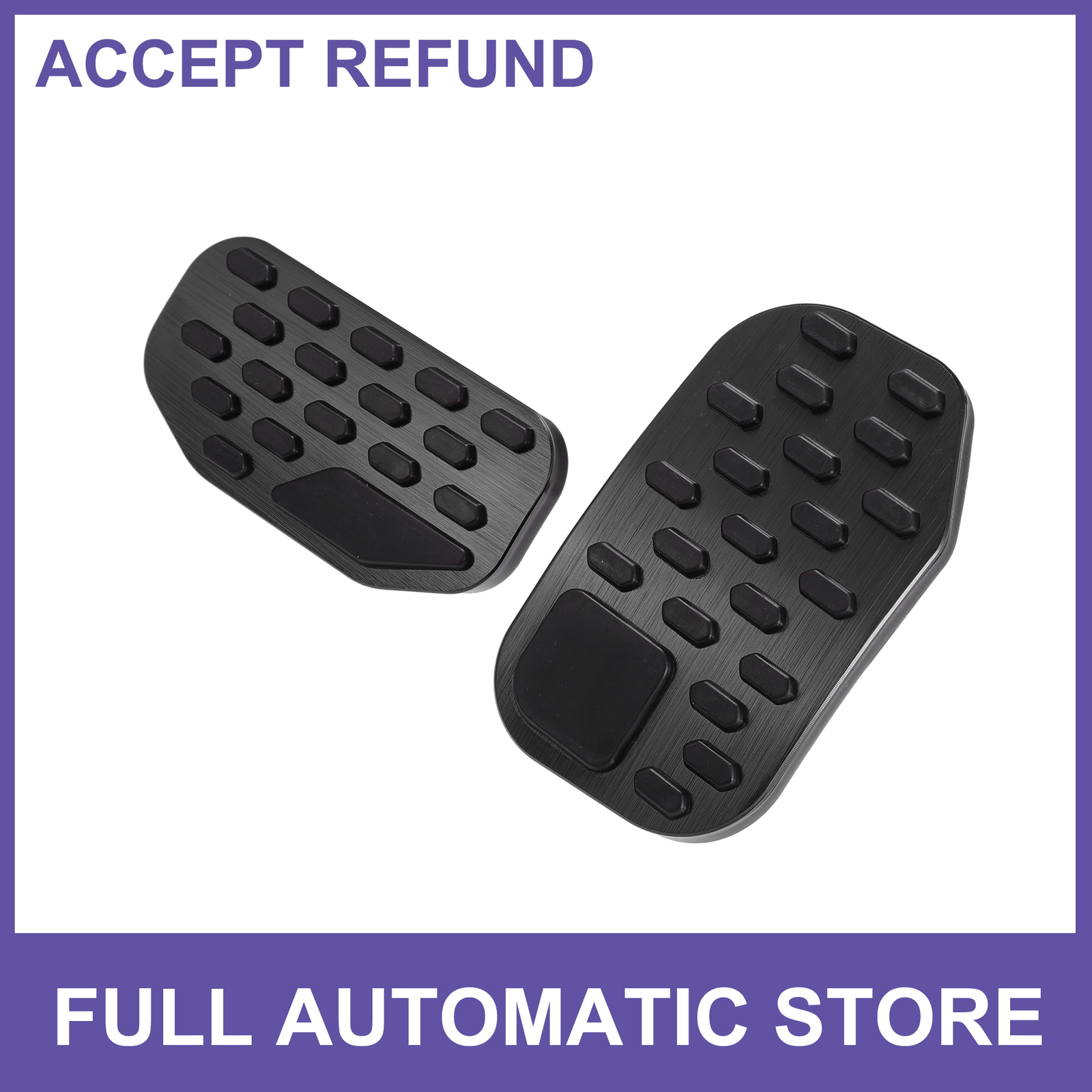 Brake Gas Pedal Pads Metal Plastic Black Single Custom for Ford F-150 2021-2023