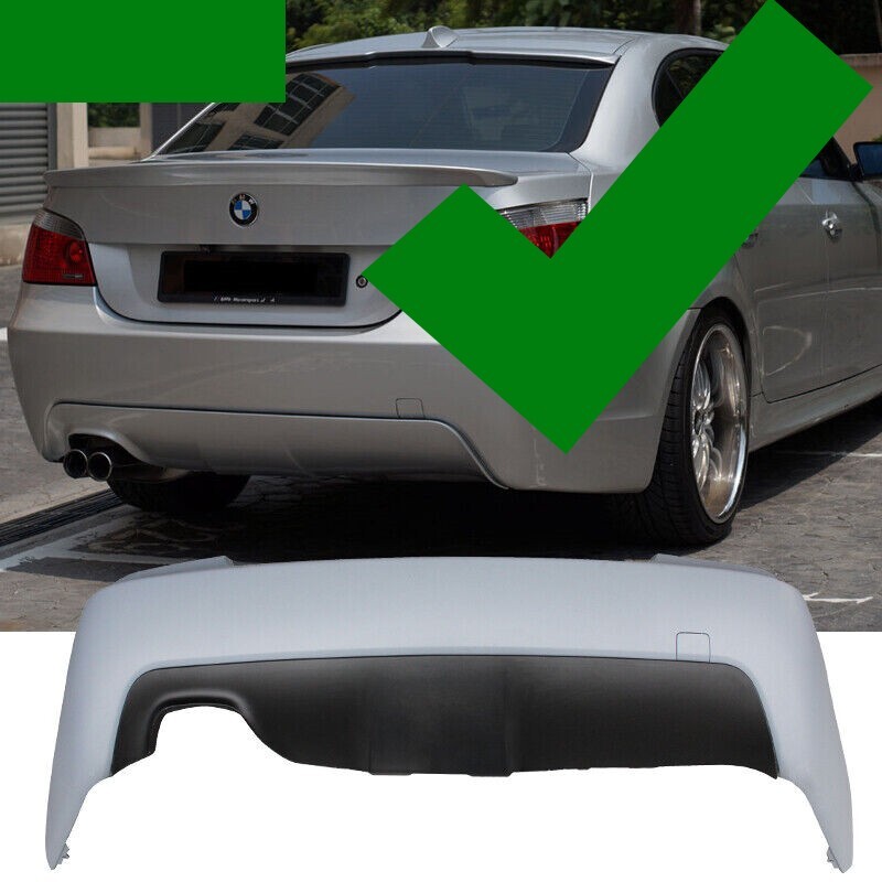BMW E60 BMW E61 rear diffuser for m tech m sport bumpers abs plastic ( NON M5 )