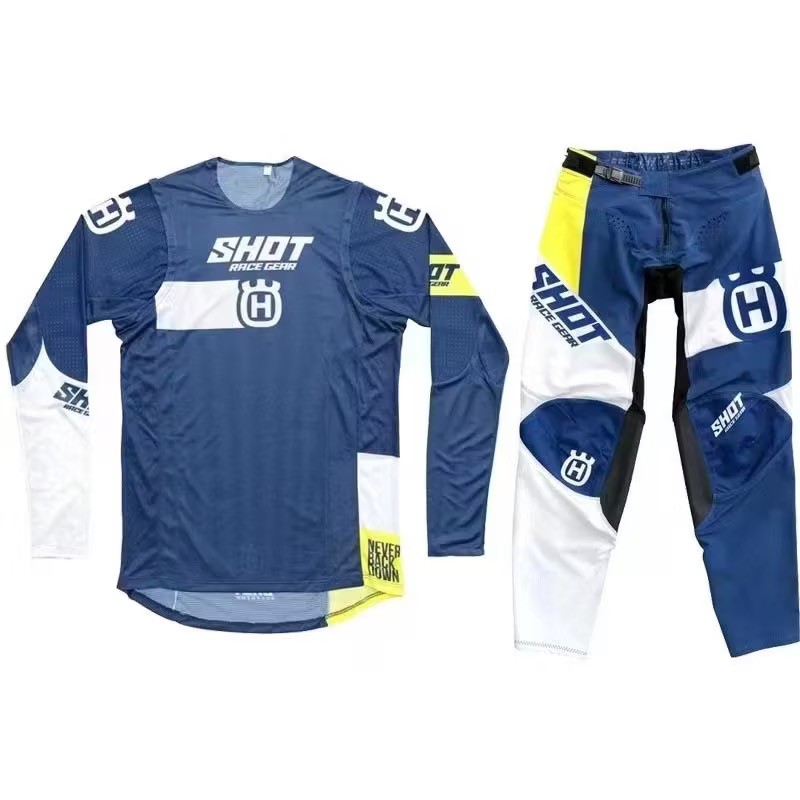 2025 Shot Aerolite Husqvarna Racing Gear Set Jersey/Pants Combo MX ATV Suit