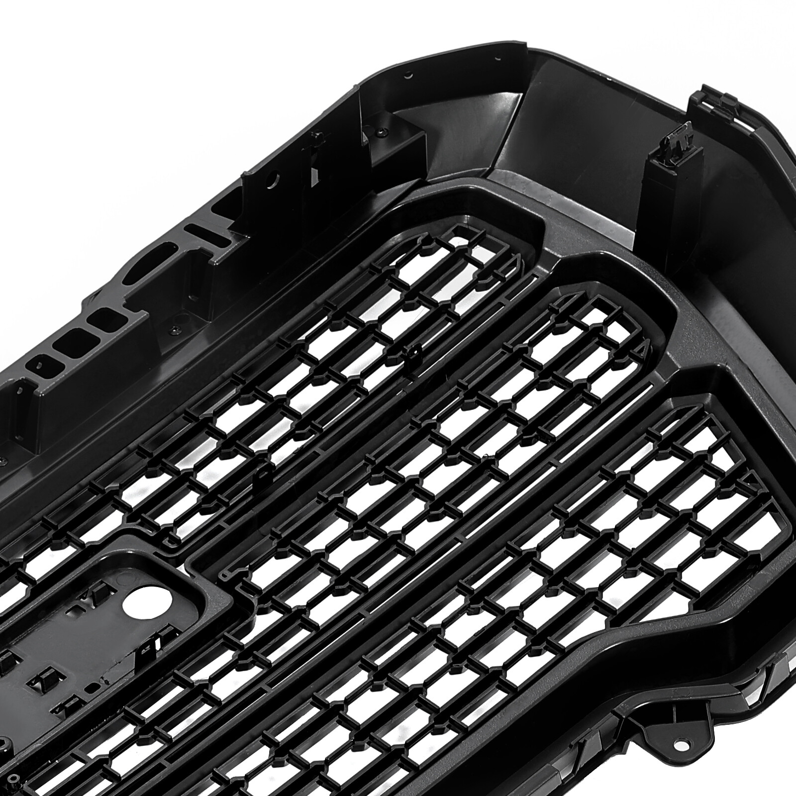 Gloss Black Front Upper Grille ABS Grill For GMC Sierra 1500 Denali 2019-2021