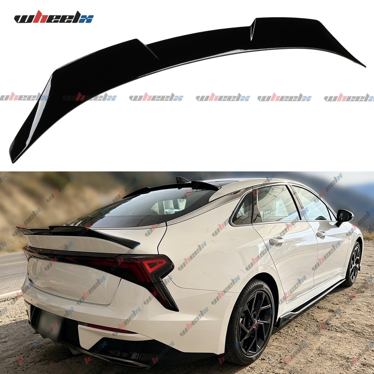 Gloss Black For 2025-2026 Kia K5 OPTIMA V Style Highkick Duckbill Trunk Spoiler