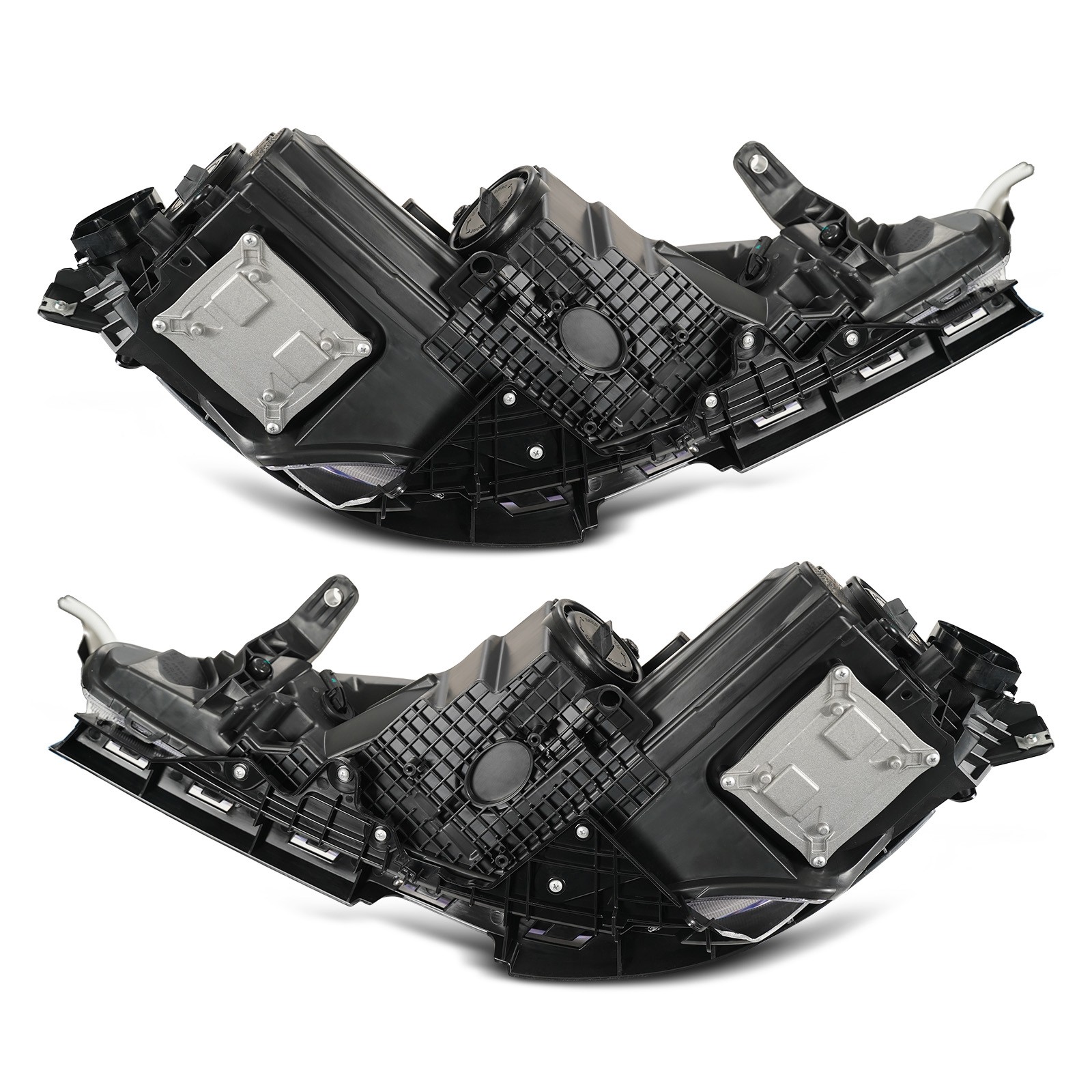 For 2017-2020 Chrysler Pacifica Halogen Headlight w/Quad Lamp w/ Black Trim Pair