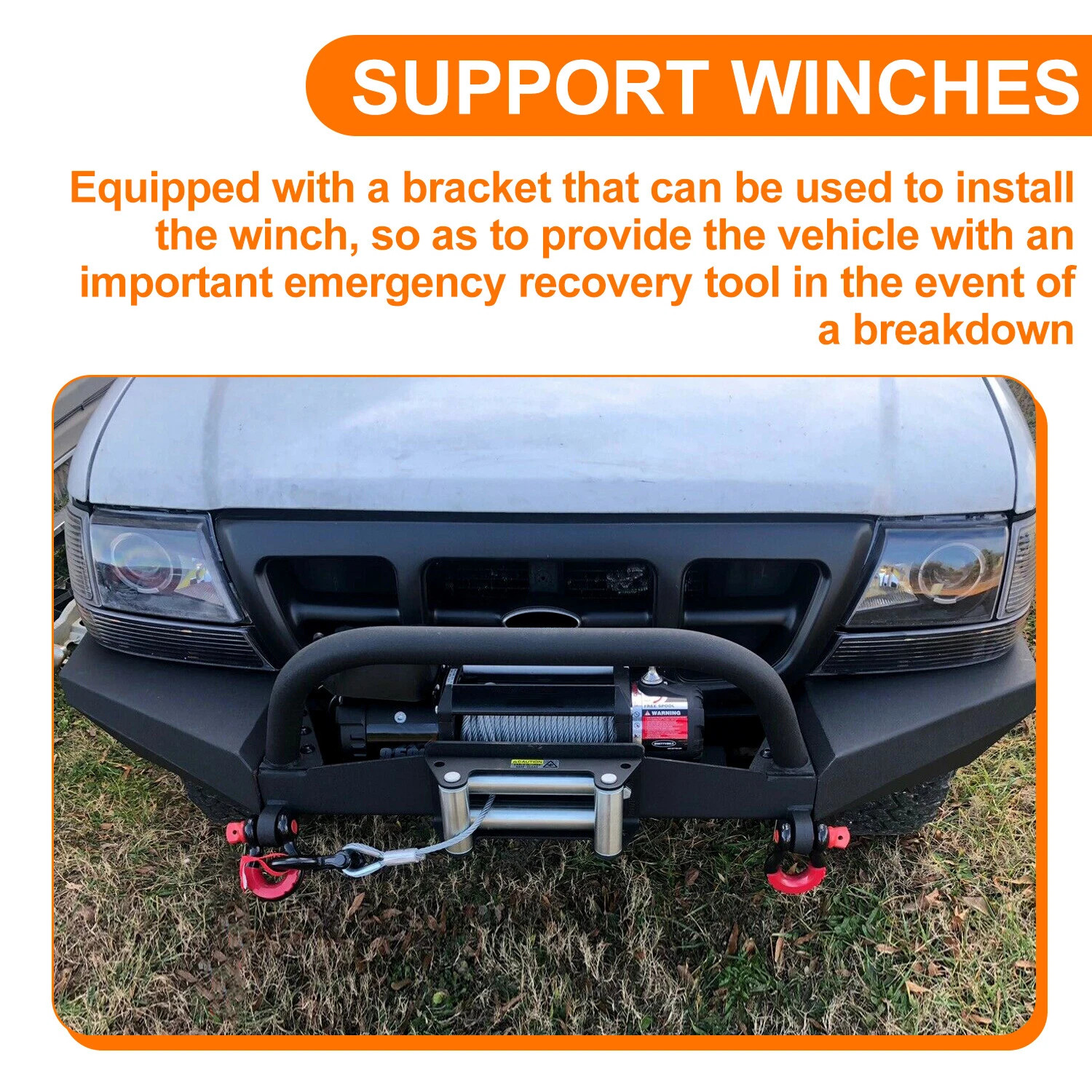 For 1998-2011 Ford Ranger Modular Front Winch Bumper with Bull Bar