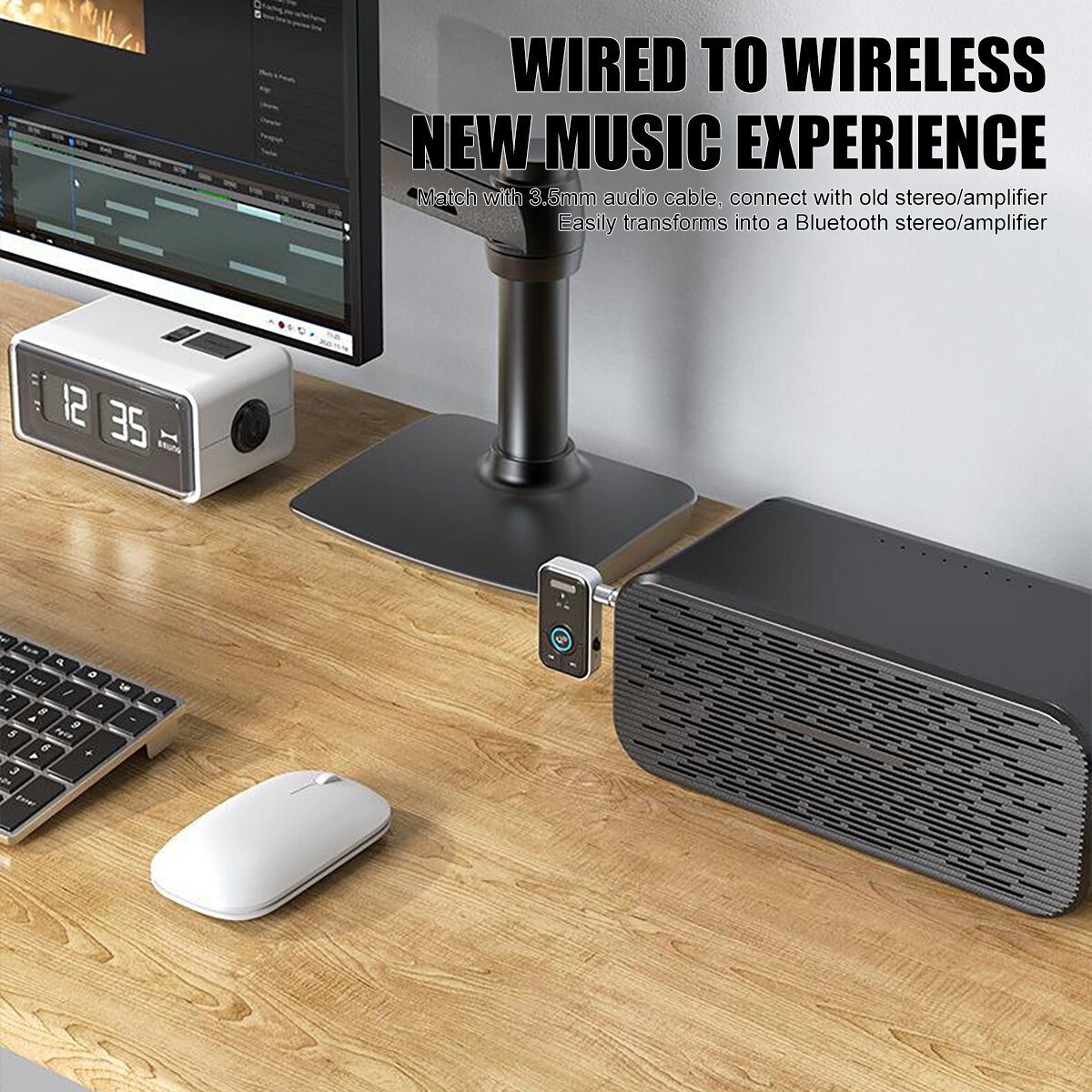 USB Wireless Bluetooth 5.3 Transmitter+Receiver for Car Music Audio Aux Adapter
