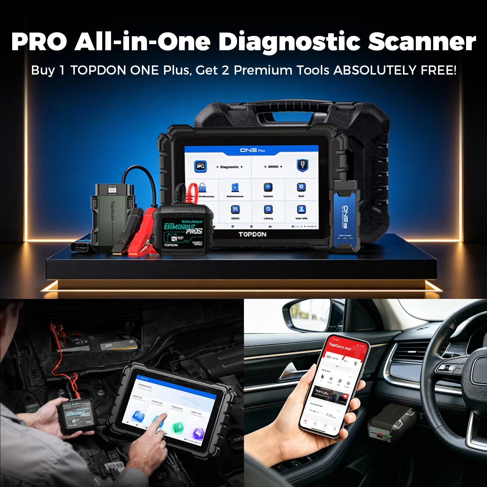 TOPDON ONE Plus 2-Year Official Update 50+ Resets ADAS BMS EV Calibration Tool