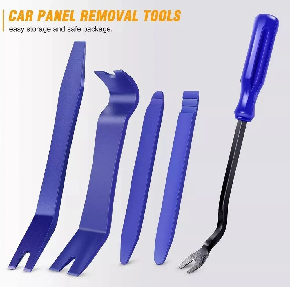 Car Door Trim Removal Tool Pry Panel Dash Radio Body Clip Installer Kit Set (13)