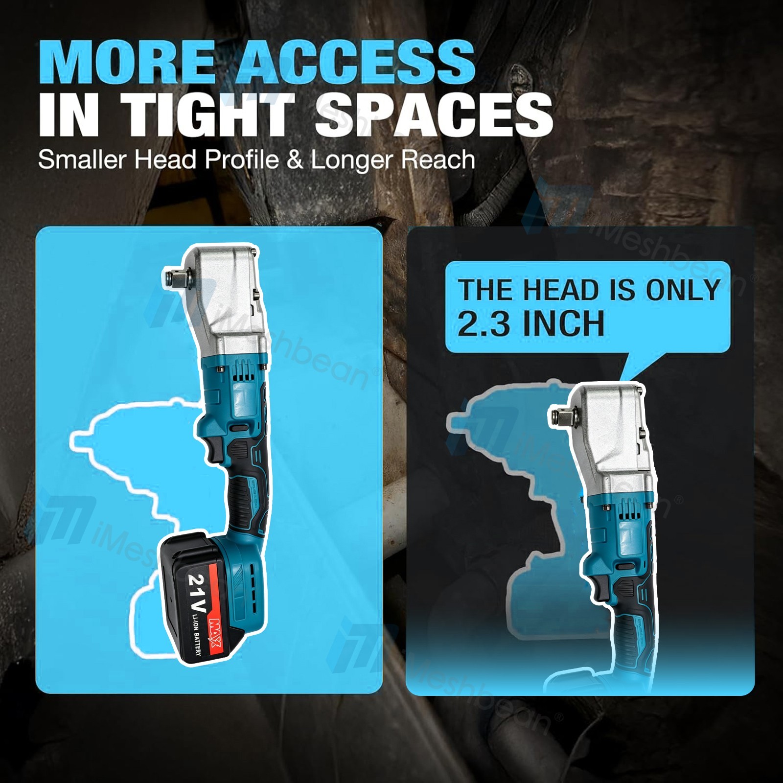 Cordless Compact Impact Driver Hammer Drill Combo Kit with 2 Battery & Charger