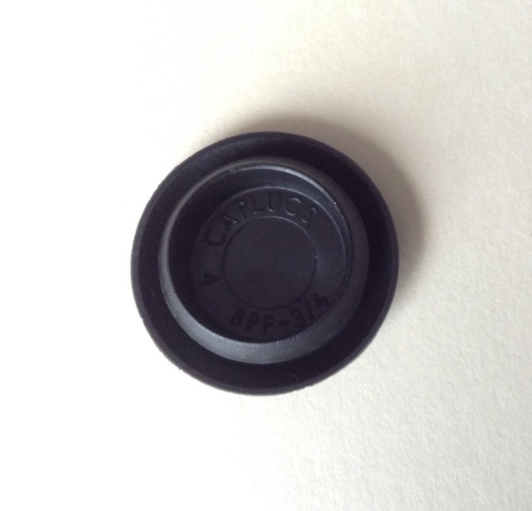 10Pack 3/4″ 0.75 Inch Flush Mount Black Plastic Body and Sheet Metal Hole Plugs