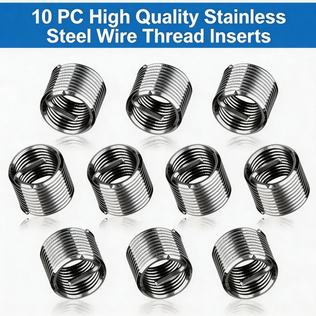 M14 x 1.25 Thread Repair Tool Stainless Helicoil Wire Insert Kit 15PC