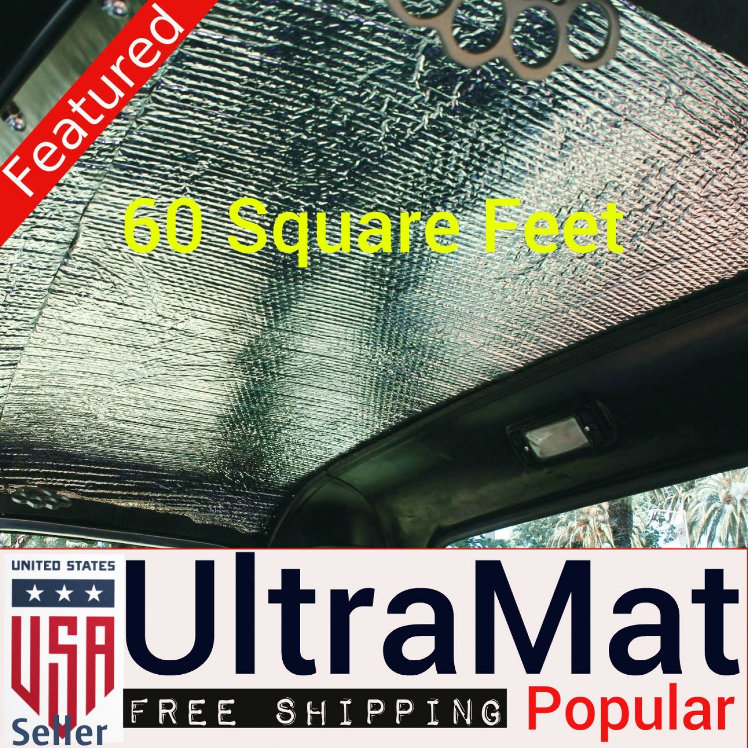 1933 Fits SWB 60 SqFt UltraMat Heat & Sound Barrier 60 12 x 12 Tiles xl