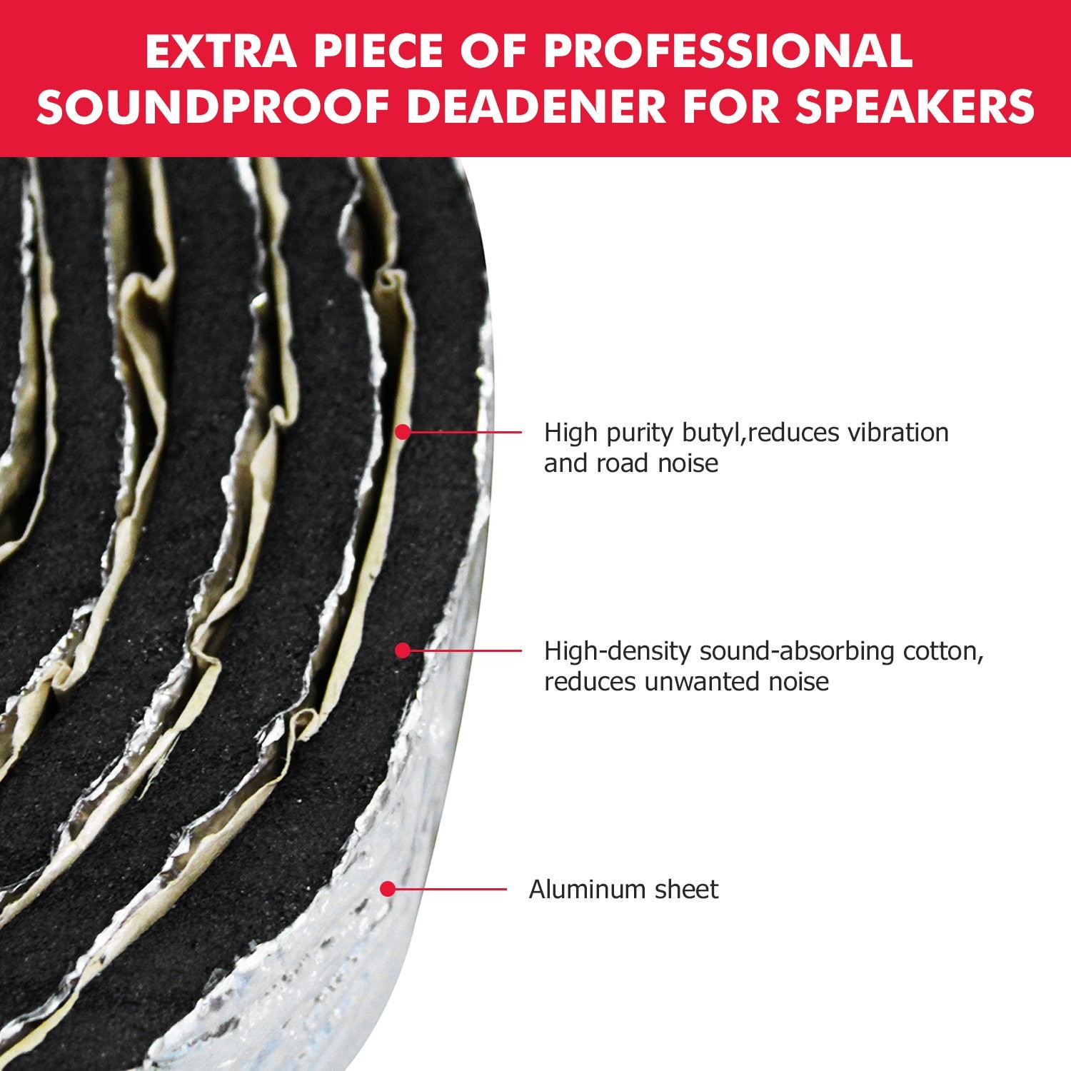 Self-Adhesive Heat Shield Car Sound Proofing Deadening Butyl Insulation Mat