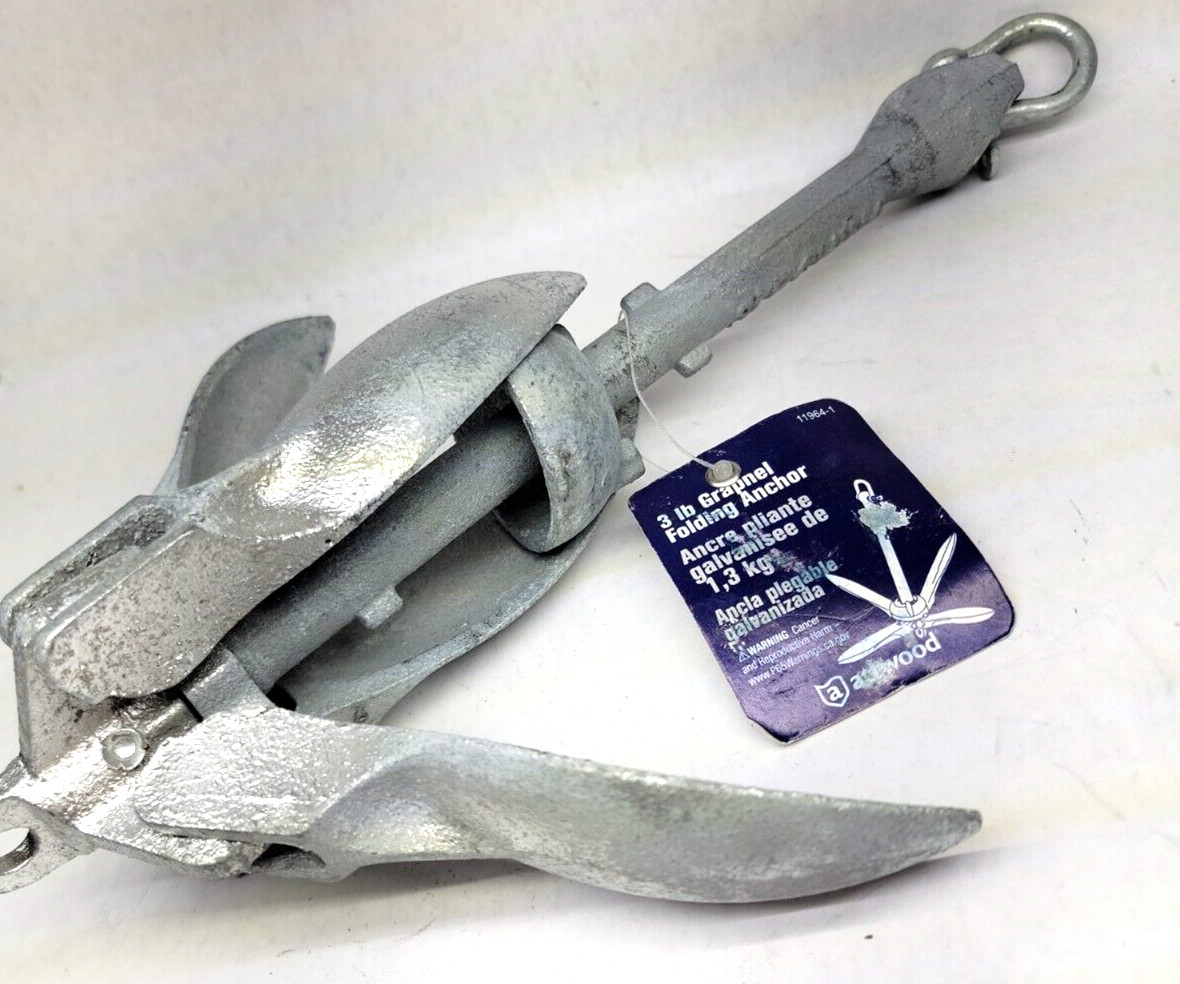 Attwood Marine 11964-1 3Lb Grapnel Folding Anchor