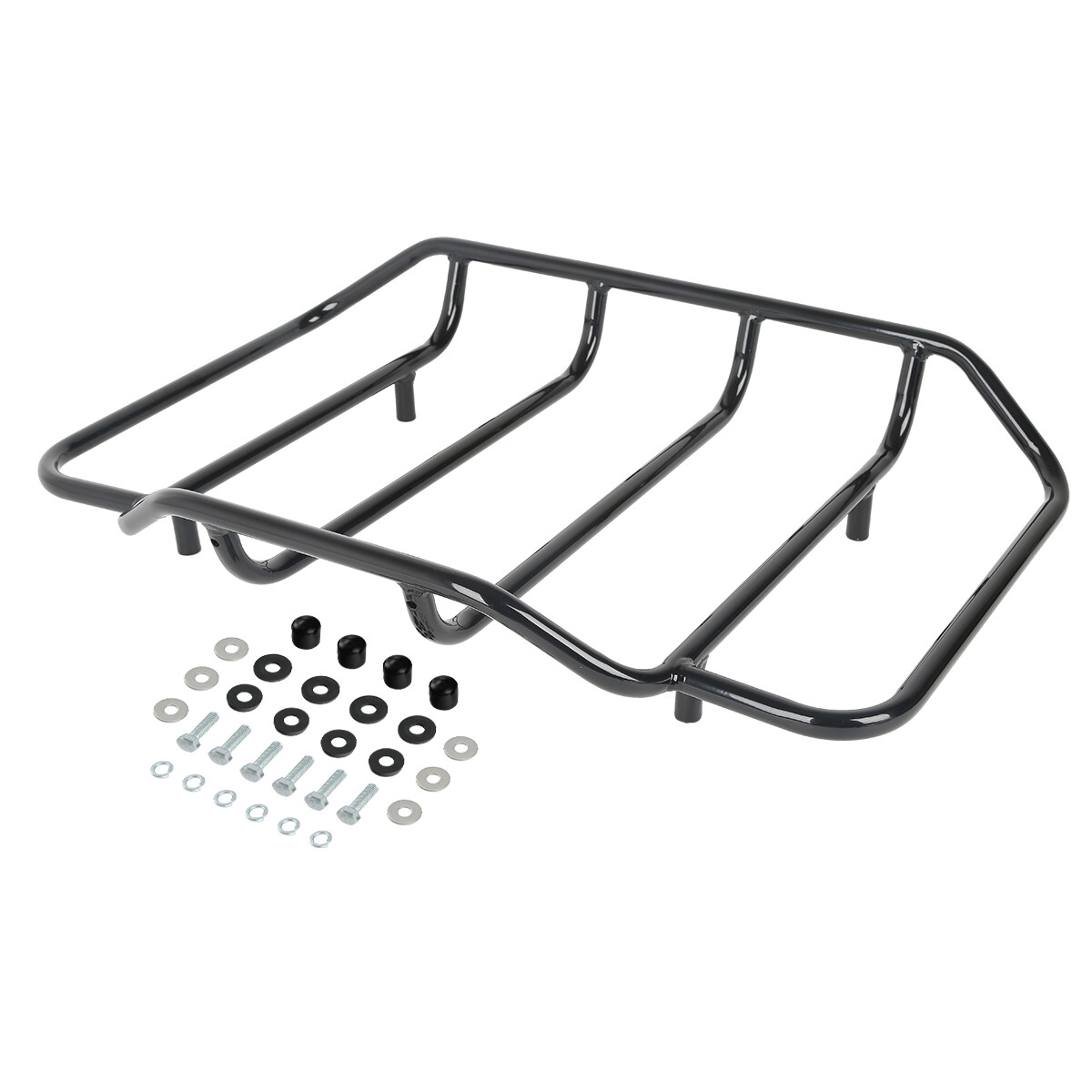King Trunk Backrest Rack Mount Fit For Harley Touring 14-2025 Gunship Gray