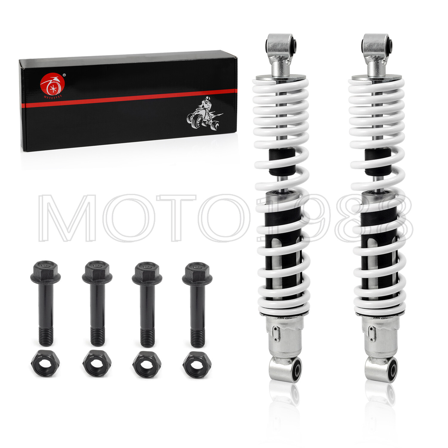 2 x NEW Front Shocks Absorber 1987-2006 For Yamaha Banshee YFZ350 springs WHITE