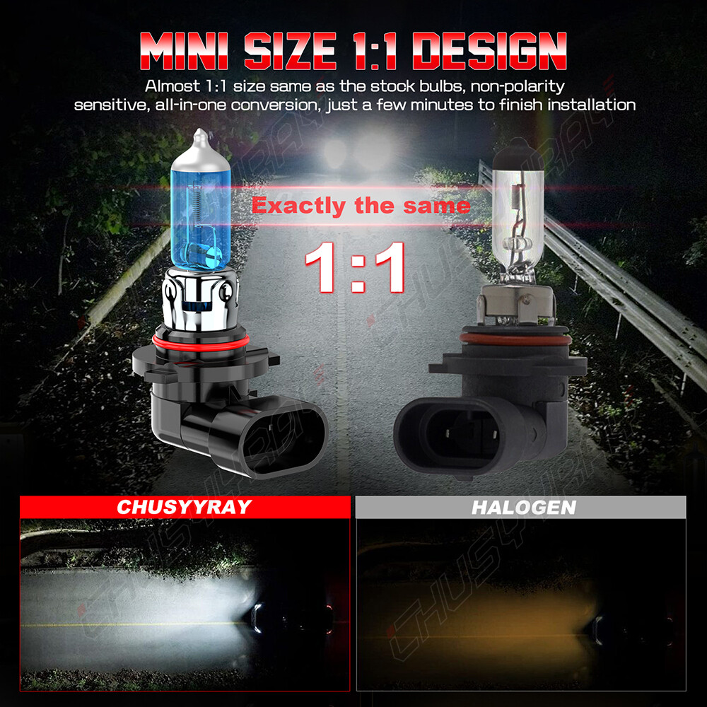 9005 HB3 Combo 2 Halogen Headlight High Low Beam Bulbs 5000K Warm White USA