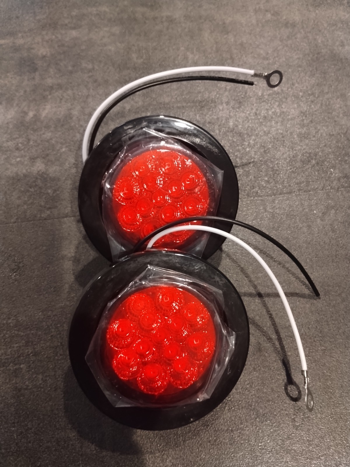 2 13-LED Red IP65 Waterproof Clearance Lights 2-1/2″ Inch Truck Rear Lamp Signa