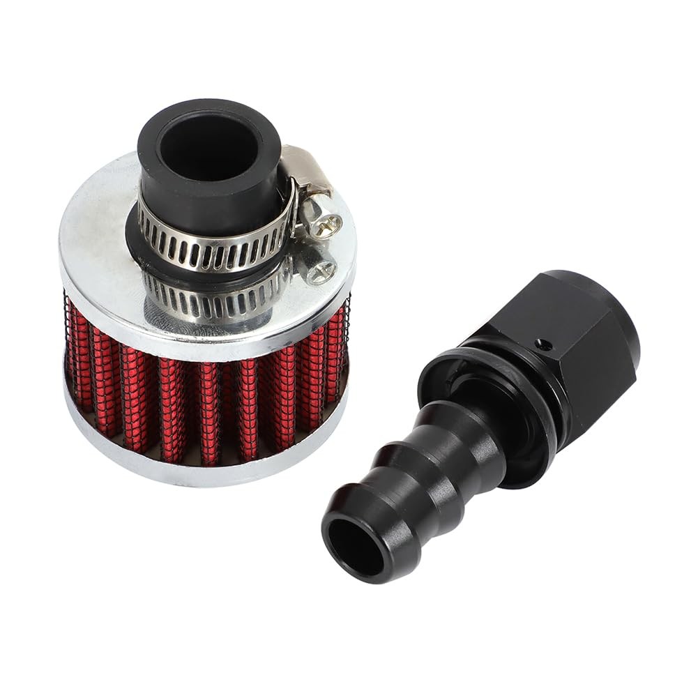 AUTOVIC Female Fitting Kit with Filter for Fuel Cell Breather/Vent (8 AN)