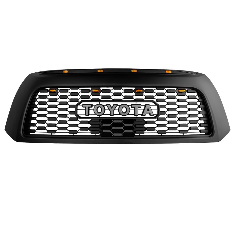 Grille For 2007 08 2009 Tundra Honeycomb Grill Matte Black W/Sensor Cover&Emblem