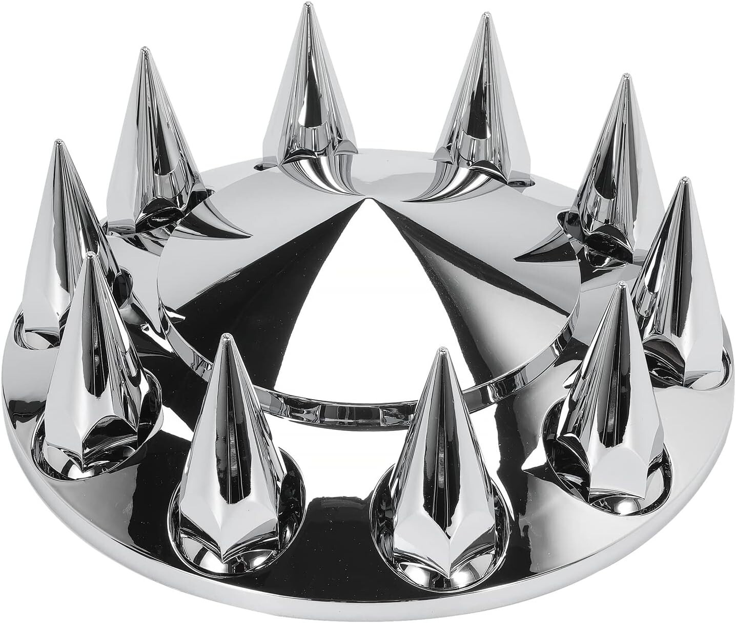 Spiked Hub Cover Chrome ABS Kits 33mm Front & Rear Semi Truck Wheel Axle Covers