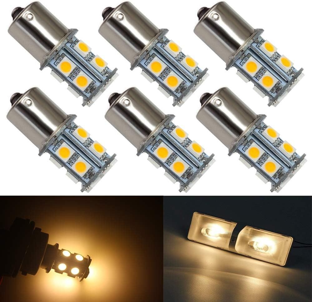 6-pack 3000k Warm White 1156 Ba15s 1141 LED Bulbs 12v Interior Rv Camper Boat