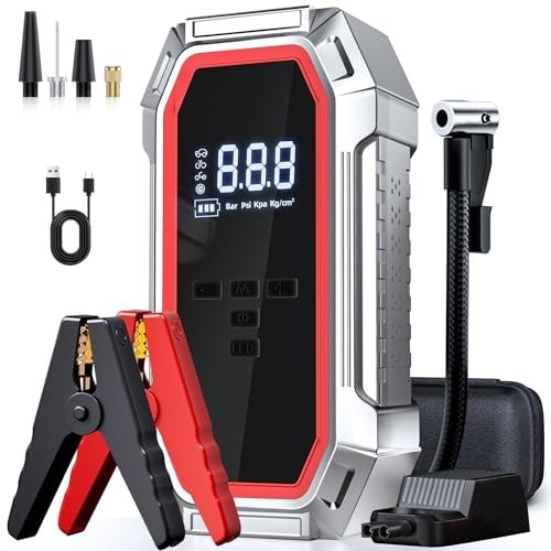 WOLFBOX Jump Starter with Air Compressor, 5000A Portable Car Battery Booster