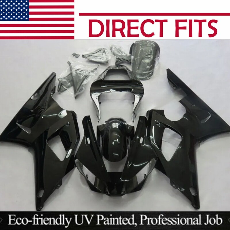 Gloss Black Fairing Kit Fit For Yamaha YZF R1 2000 2001 ABS Injection Molded Set