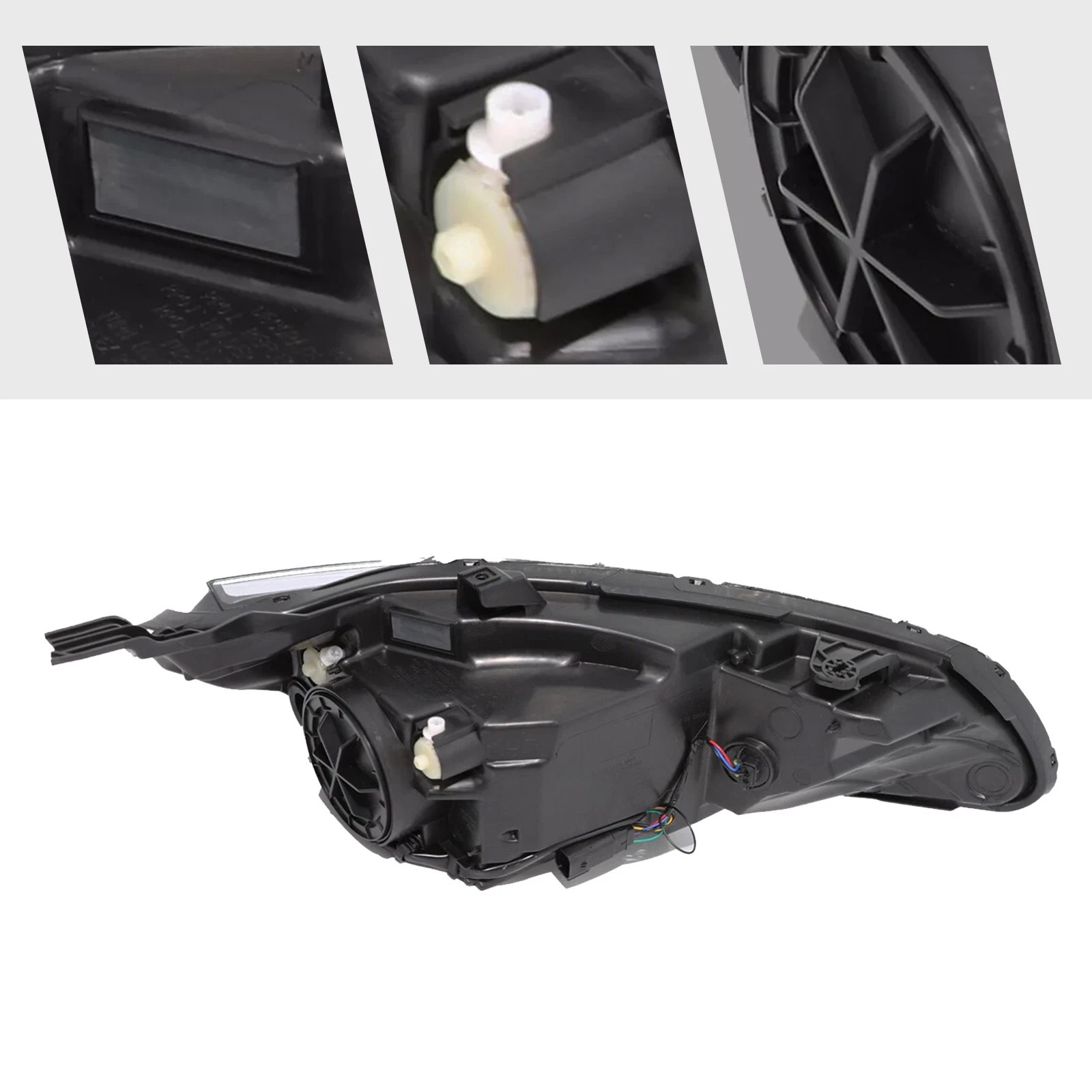 For 2016-2018 Chevy Malibu Halogen Headlight Assembly Black Housing LH+RH Pair