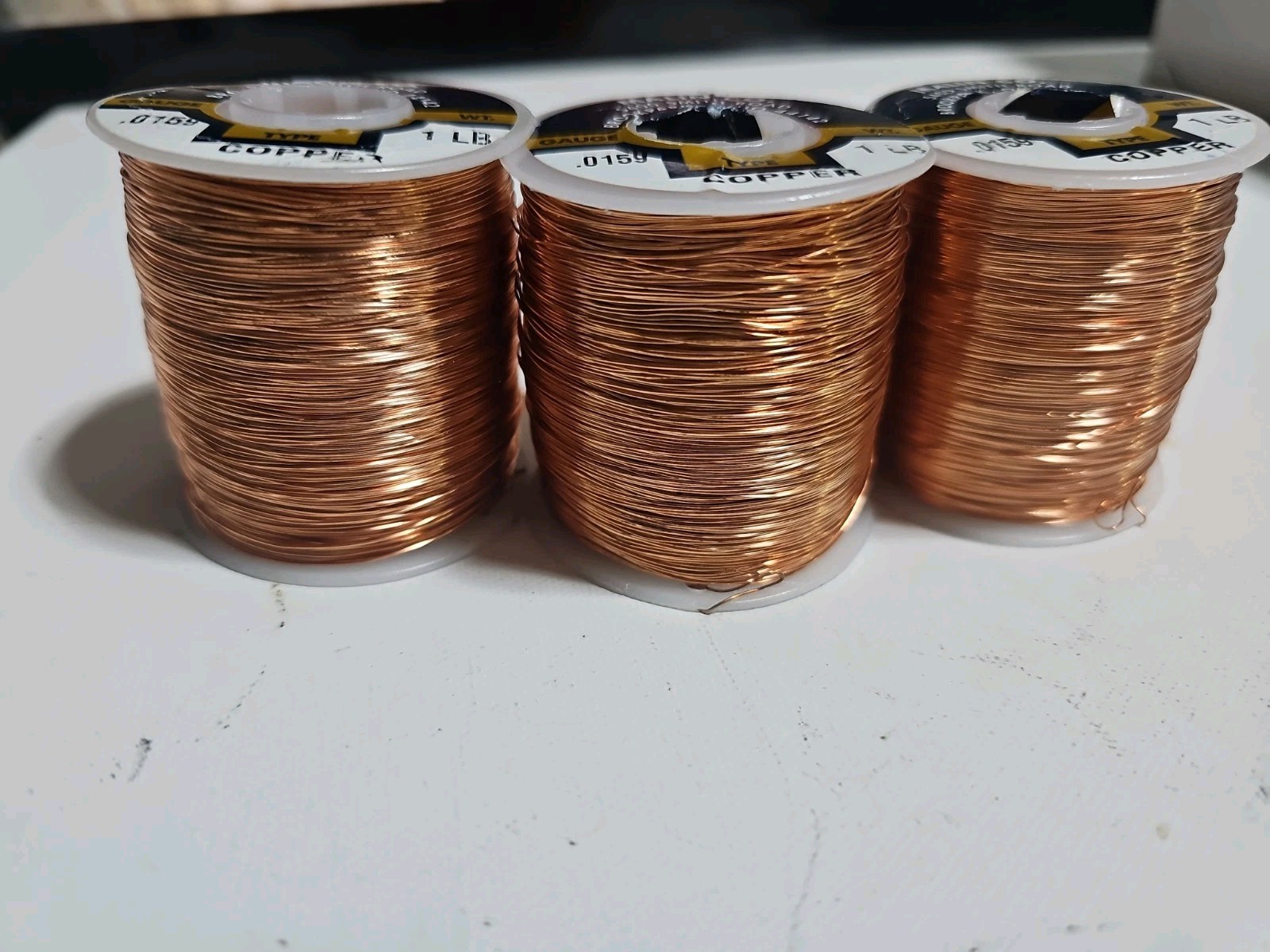 3 Rolls 1 LB MALIN CO Copper .0159
