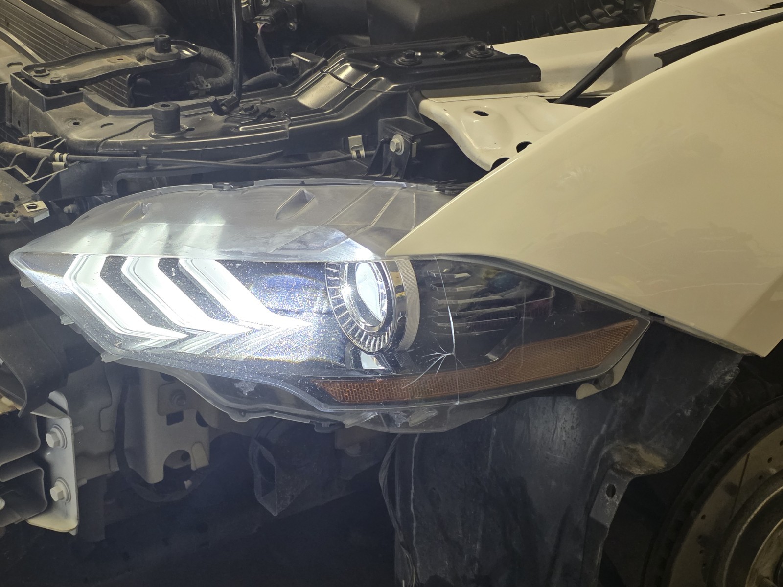2018-2023 Ford Mustang Drivers LH Headlight Assembly LED OEM Mounting Tabs OK!