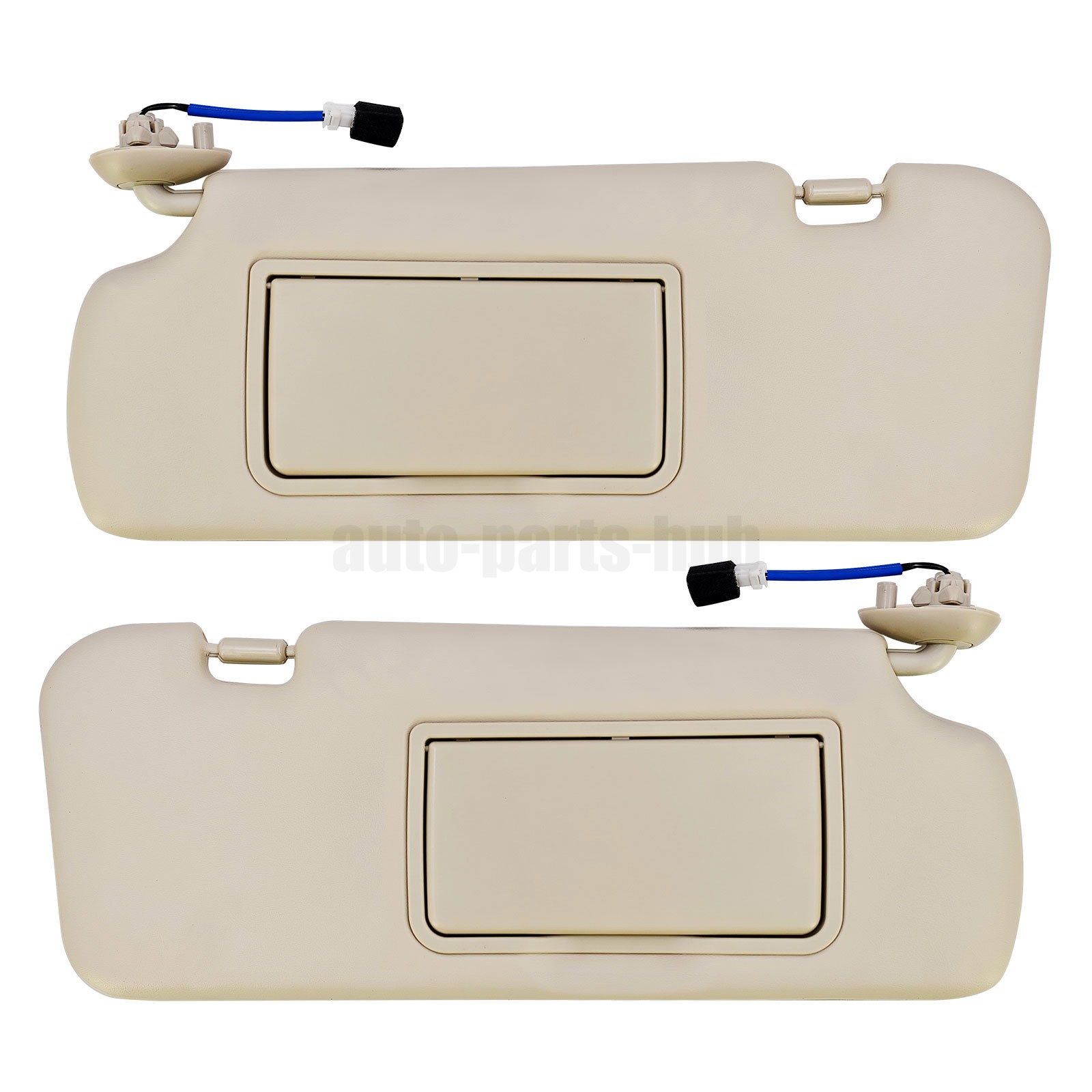 1 PAIR Left & Right Beige Sun Visor For Honda CR-V 2012-2016 W/ Light & Mirror