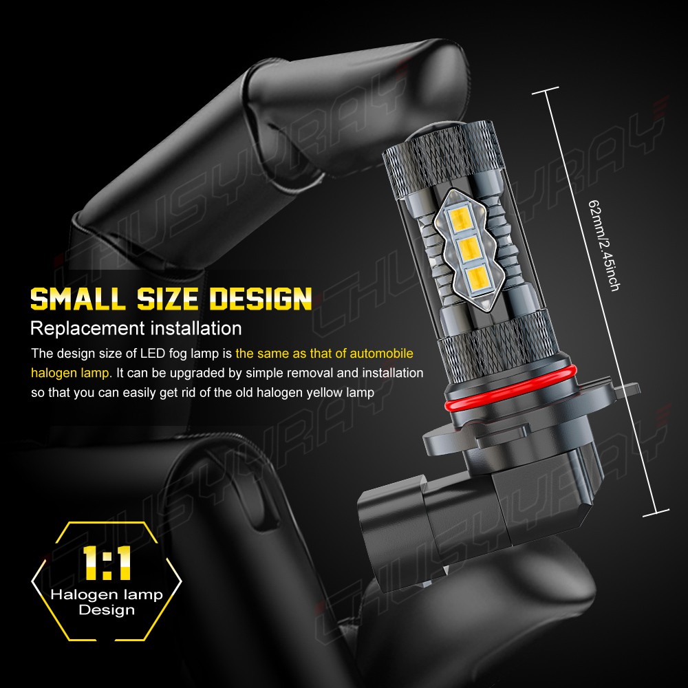 9005 LED Car Fog/Driving Light 3500K Amber 80W Bulbs For Toyota Tundra 2007-2013