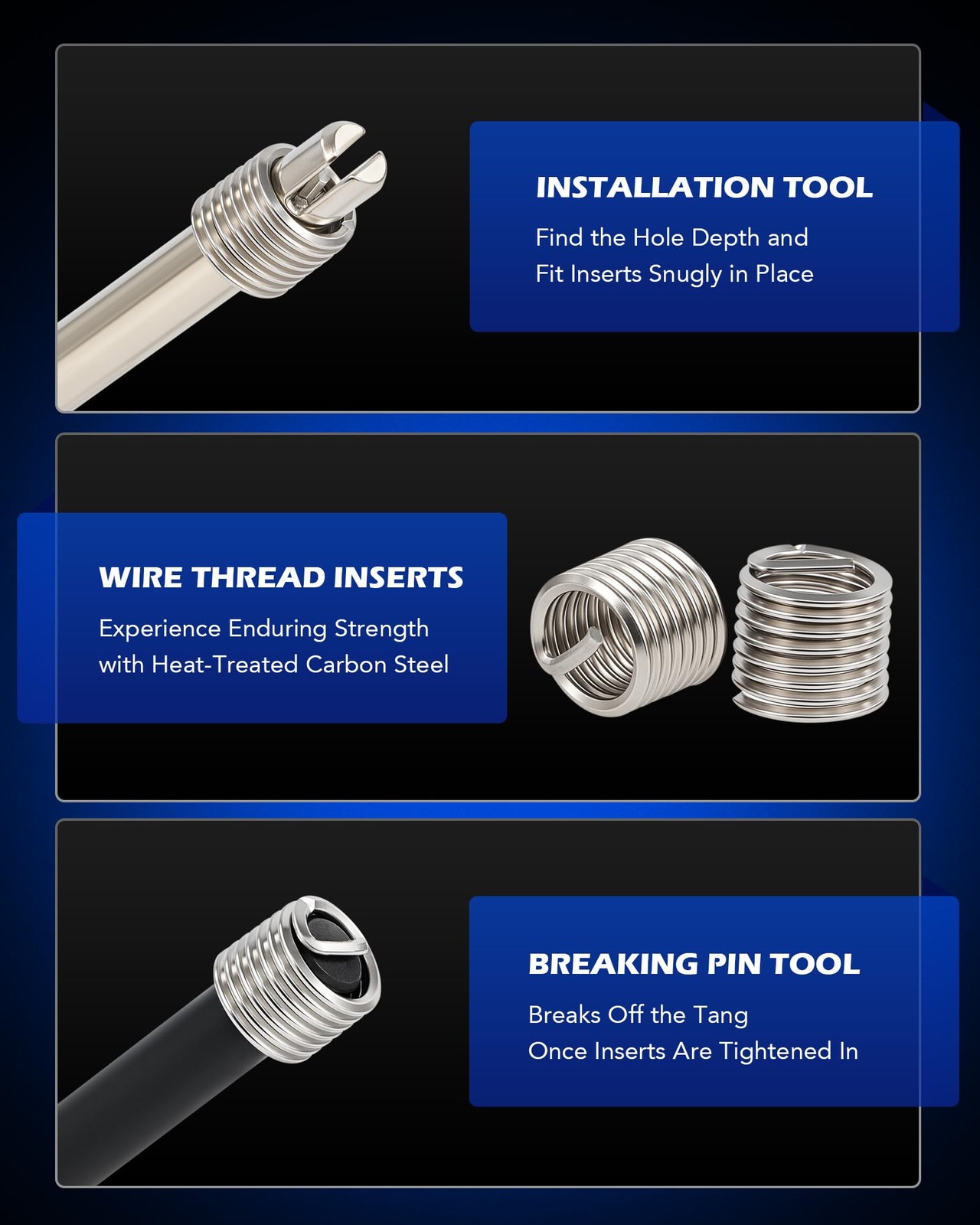 Orion Motor Tech 344pc Thread Repair Kit, SAE and Metric & Set