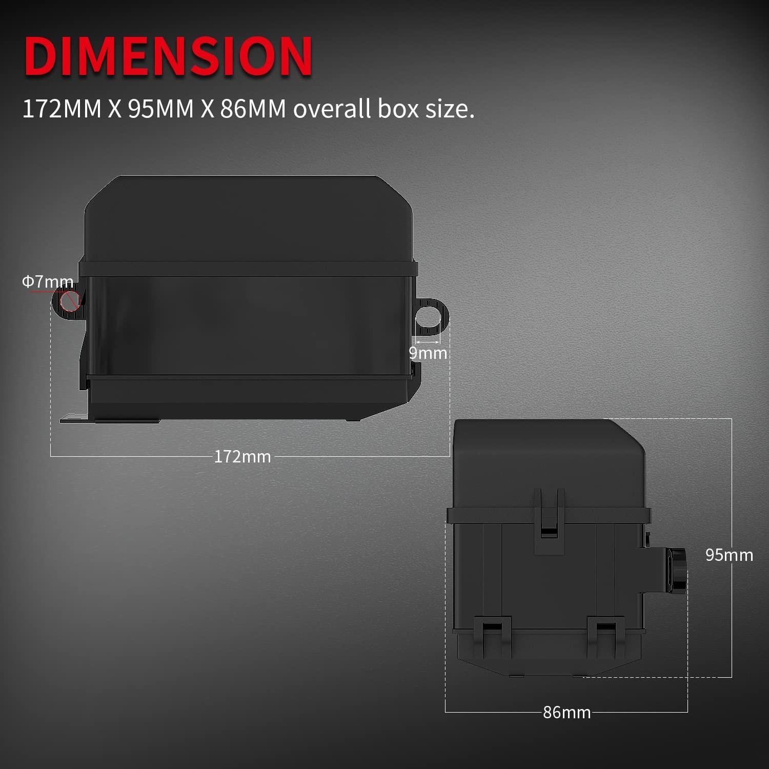 12V 6 Slots Fuse Relay Block 6 Slots ATC/ATO Fuse and Relay Block Relay Box