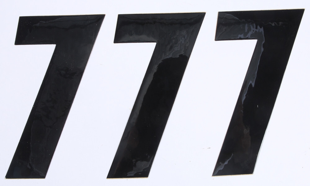 D’COR 6in Number 3/PK Black 7 45-26-7