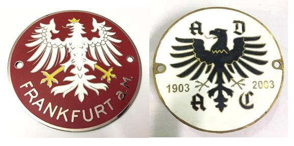 Car Badge-ADAC German badges set of 2pcs grill badge mg jaguar triumph porsche a
