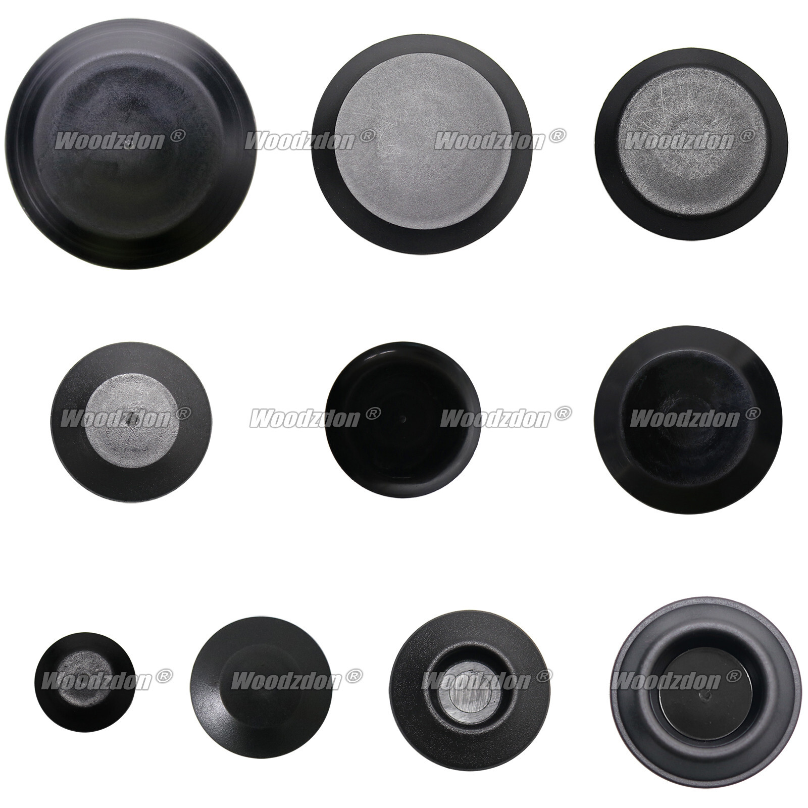 Qty.50 Black Plastic Hole Plugs Assortment Kit Flush Mount Auto Body Sheet Metal