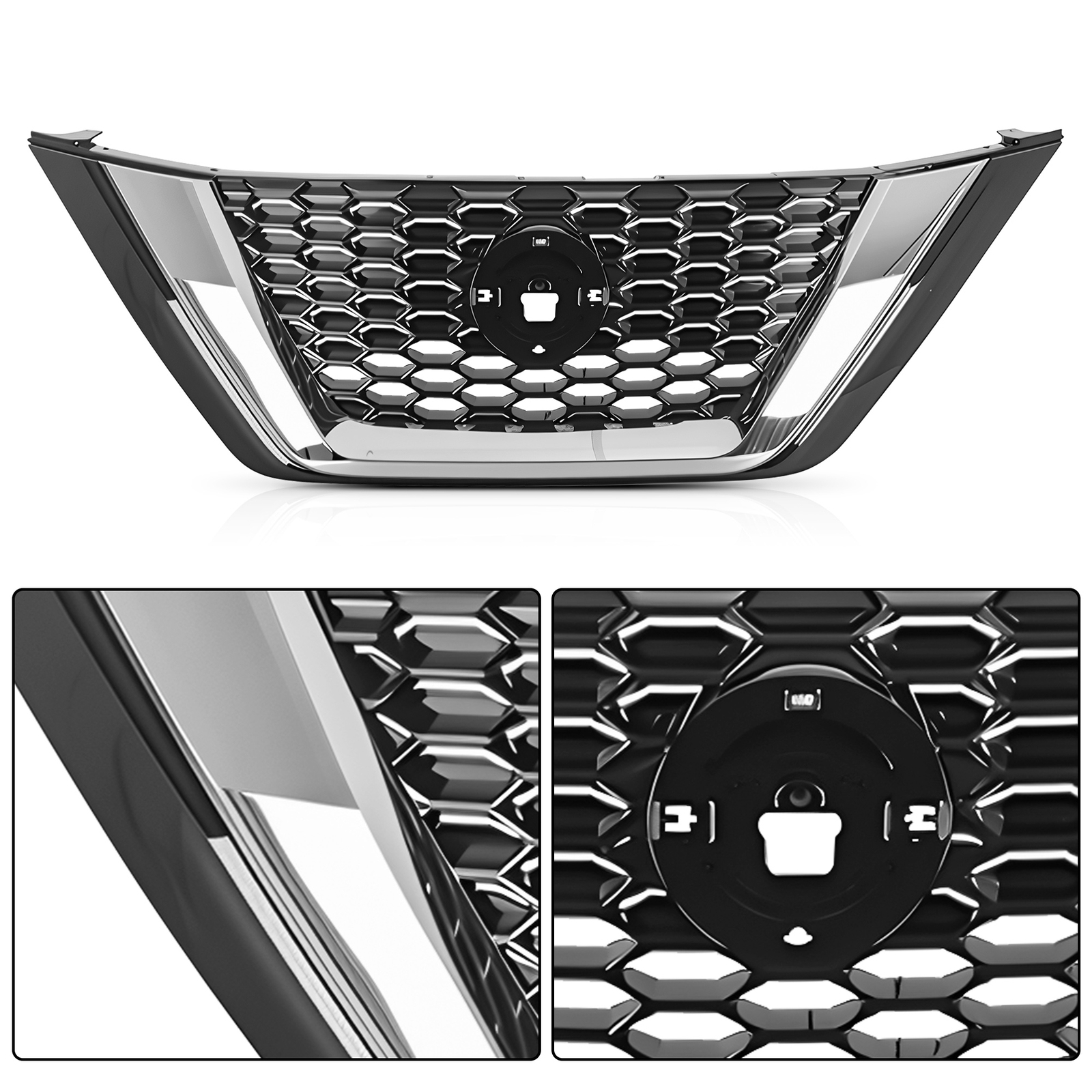 Chrome&Black Front Grille Assembly 623109UF0A For 2019-2023 Nissan Murano