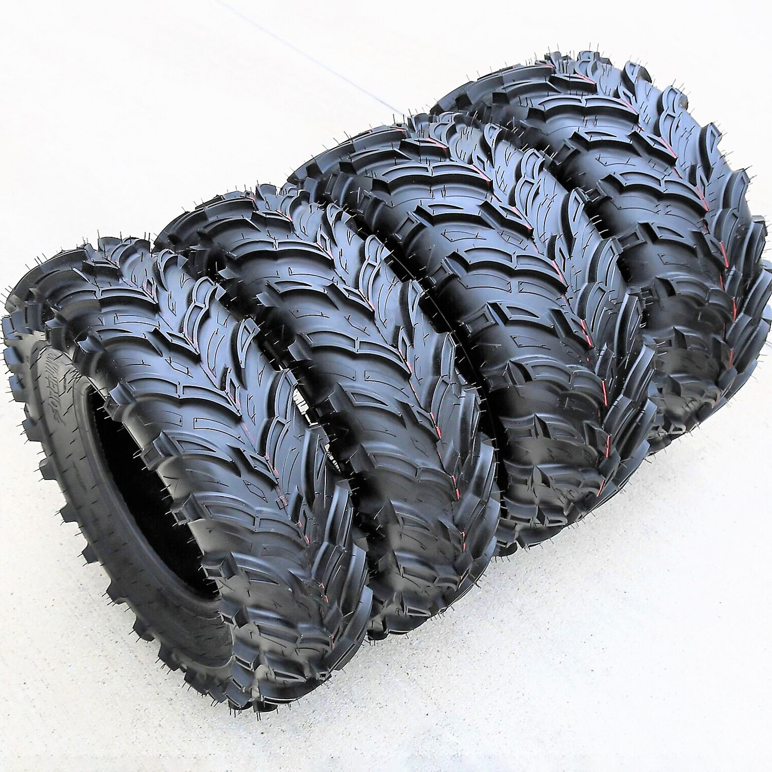 Set of 4 Mars B ATV UTV Mud Tires 2x 27×11-12 & 2x 27×9-12 6 Ply