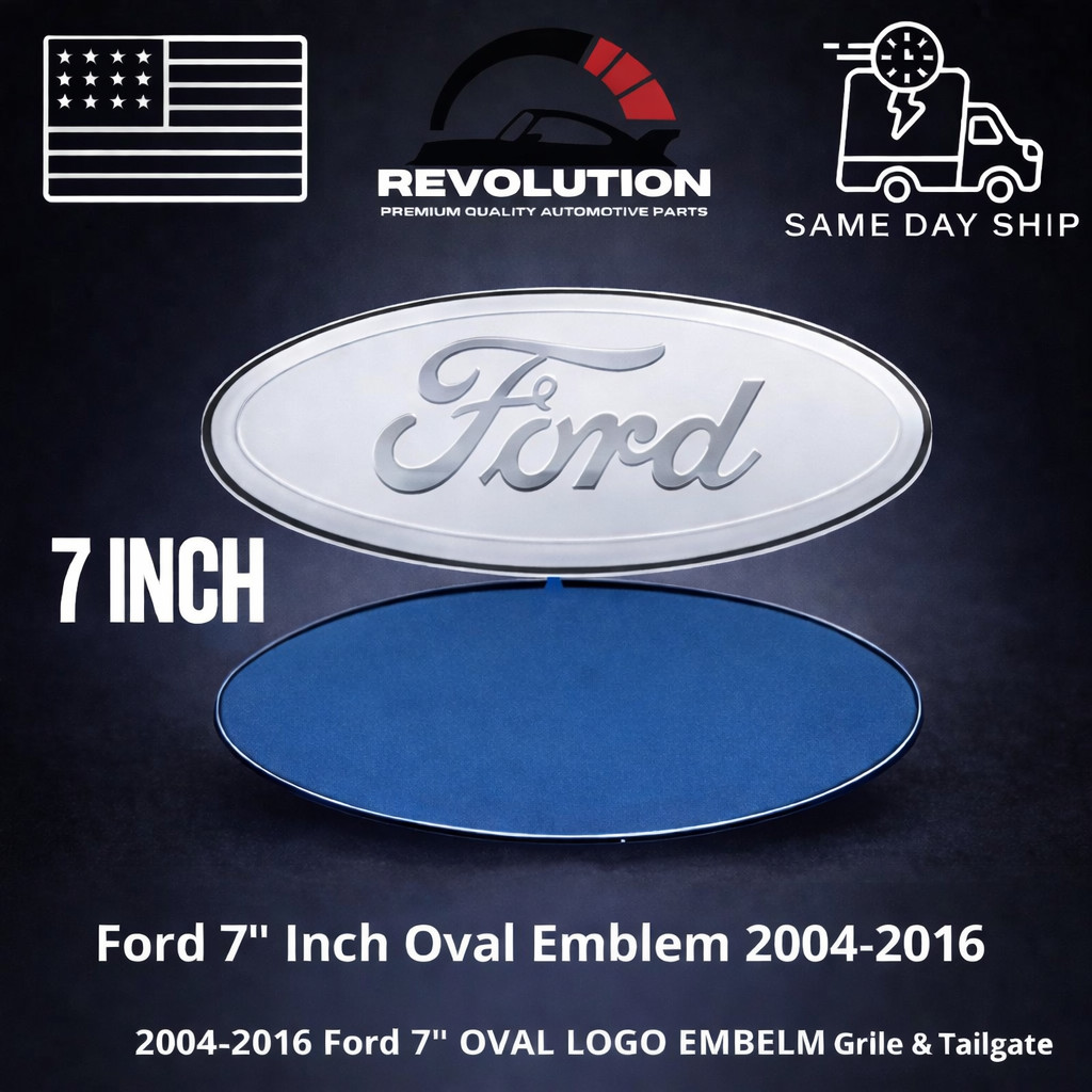 7INCH FORD EMBLEM FRONT GRILLE TAILGATE BADGE WHITE LOGO ESCAPE EXCURSION TAURUS