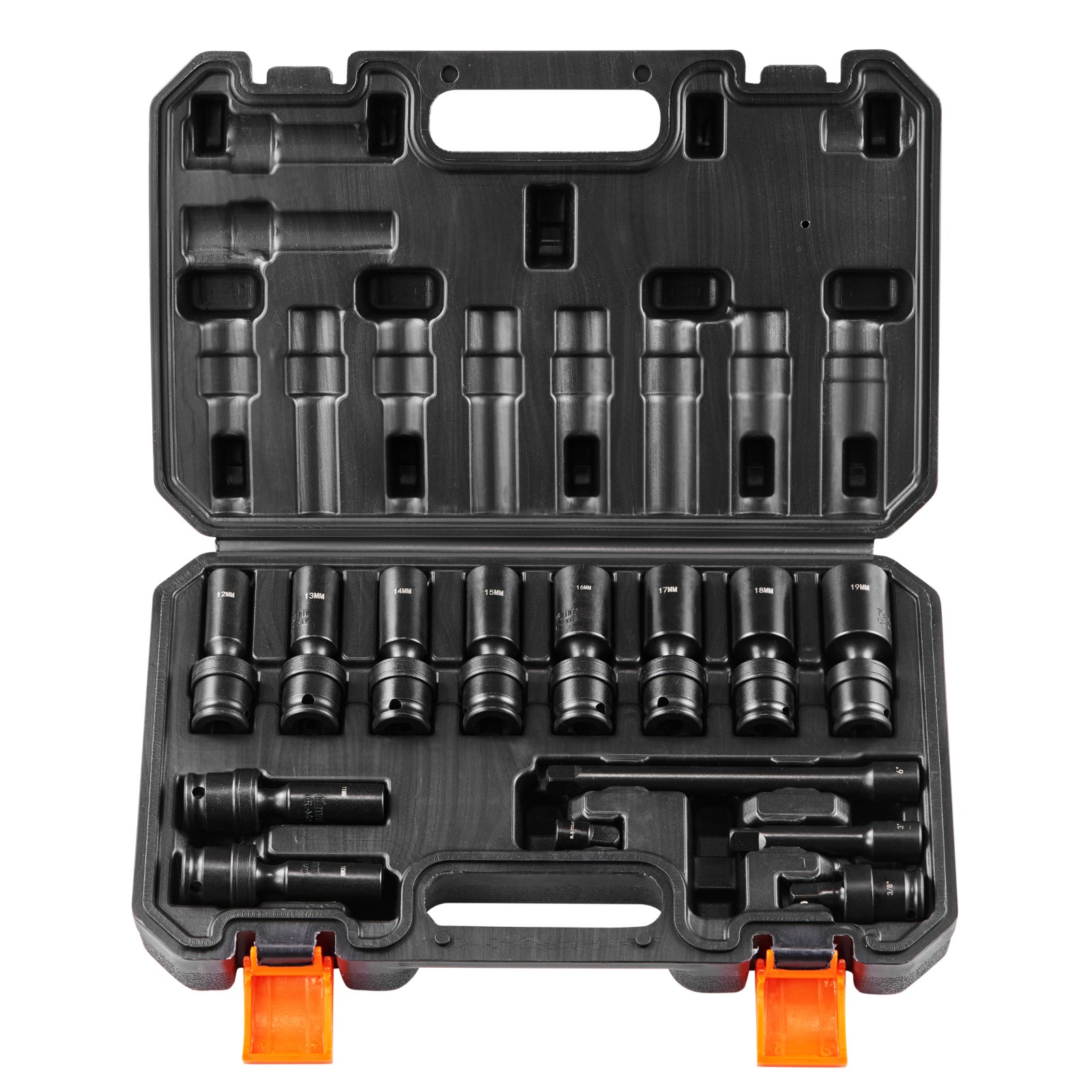 360 Degree Swivel Impact Sockets Set 14pcs 6-Point 3/8in Drive Socket Set