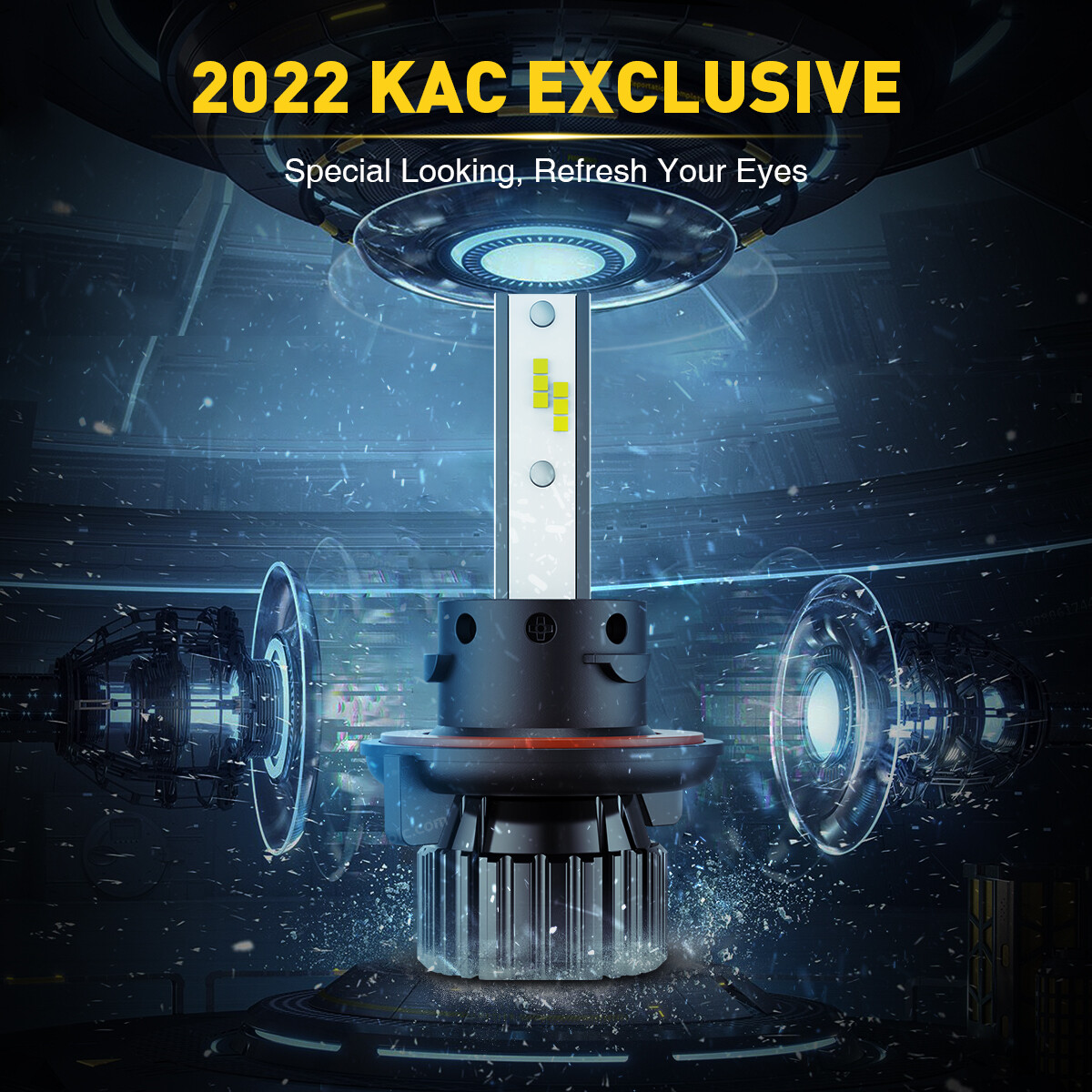KAC CSP 9008 H13 LED Headlight Bulbs Conversion Kit High Low Beam 6000K Bright