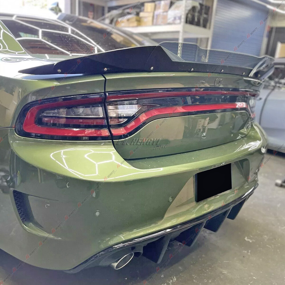 2 Pcs V3 Style BK Decklid Spoiler Wicker bill Fit 2015-2023 Charger SRT Hellcat