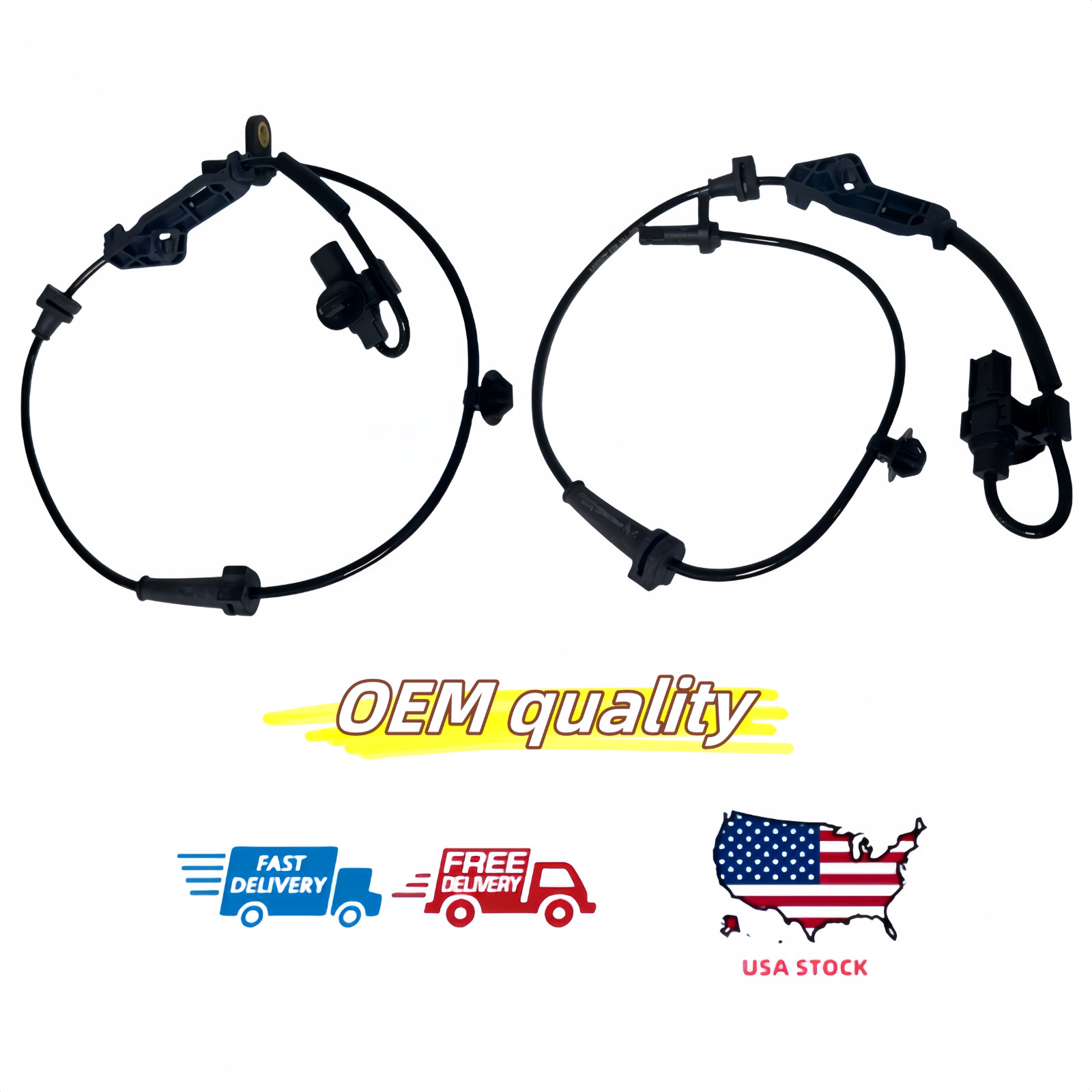 2PCS Front ABS Wheel Speed Sensors 57450-TVA-A03 57455-TVA-A03 For Honda Accord