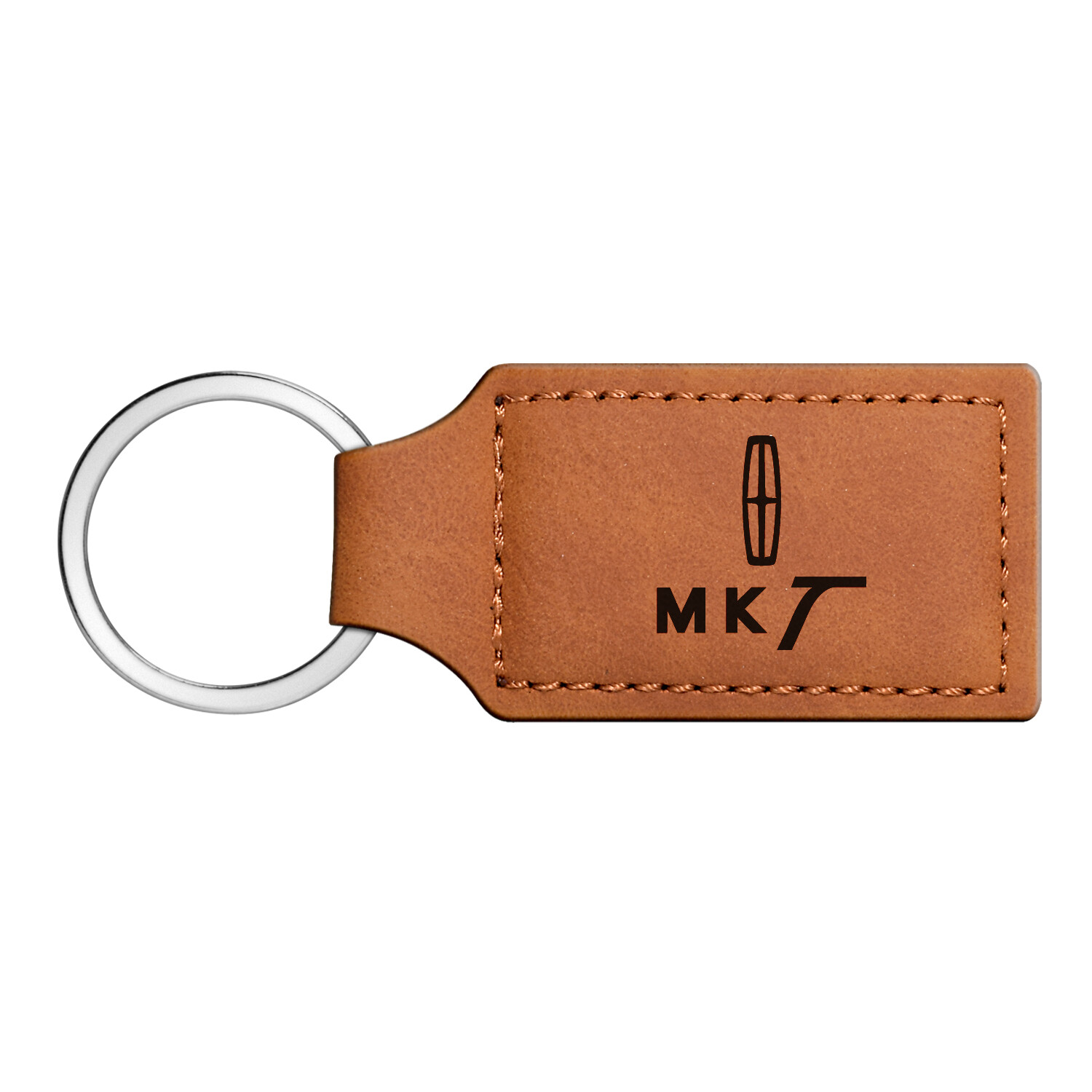Lincoln MKT Rectangular Brown Leather Key Chain