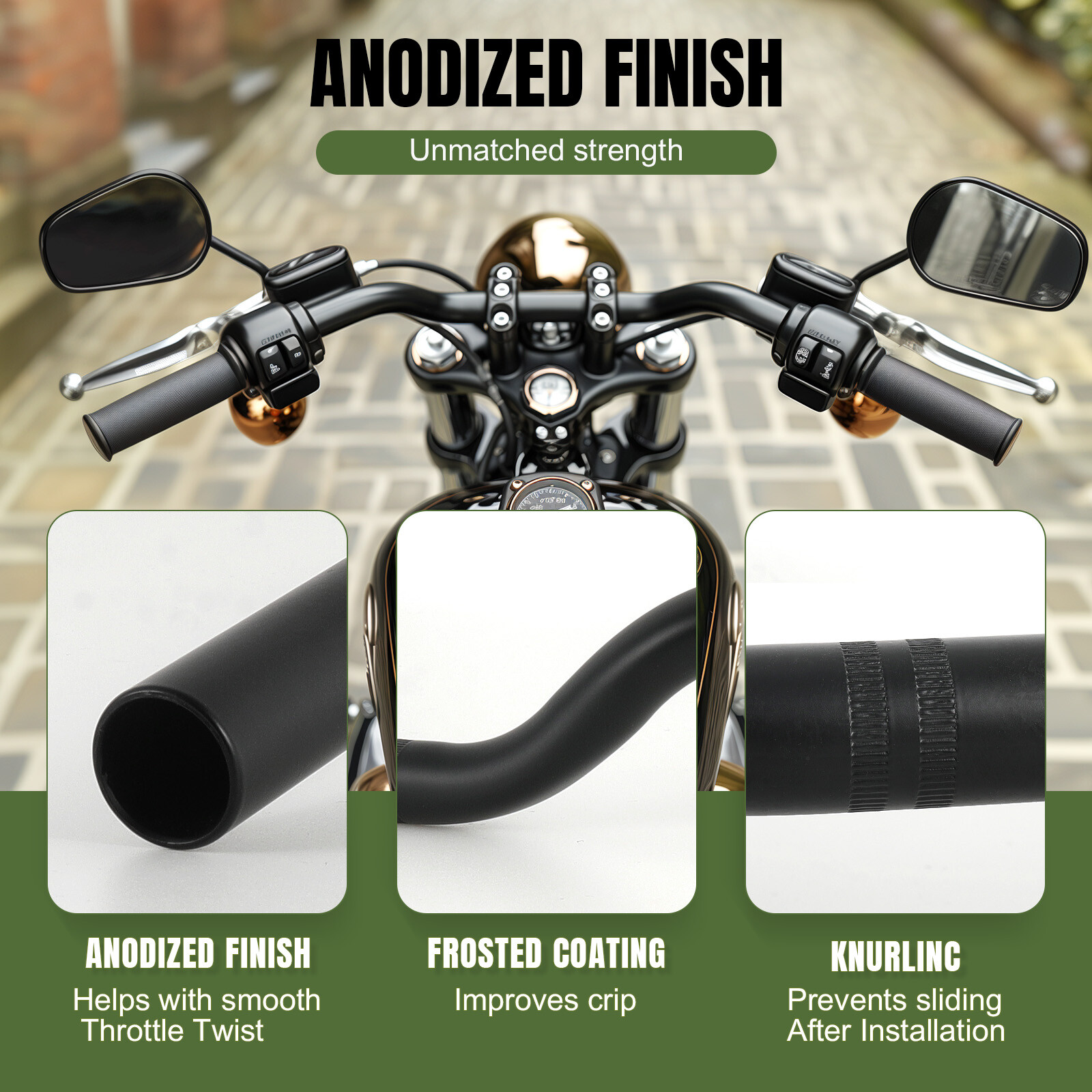 7/8″ 22mm Motorcycle Handlebar For Suzuki GS500F GS550 GS650 GS700 GS750 GS850