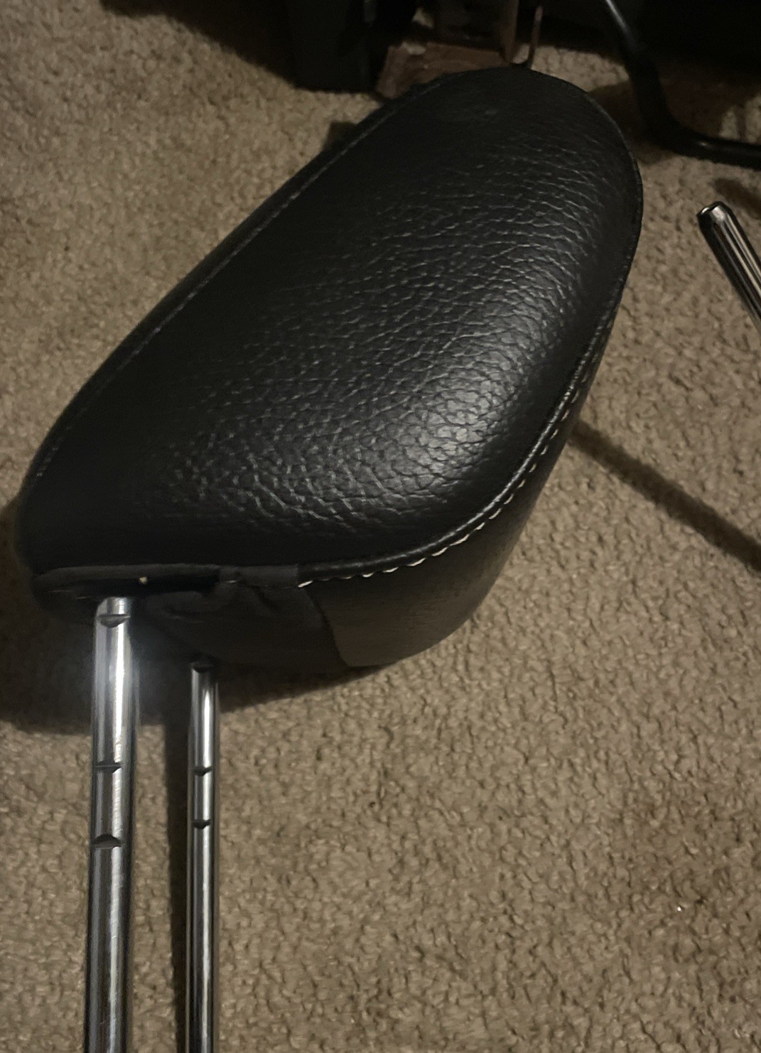 10-14 Mustang Black Leather LF Left RF Right Front Headrest Set Pair OE Factory