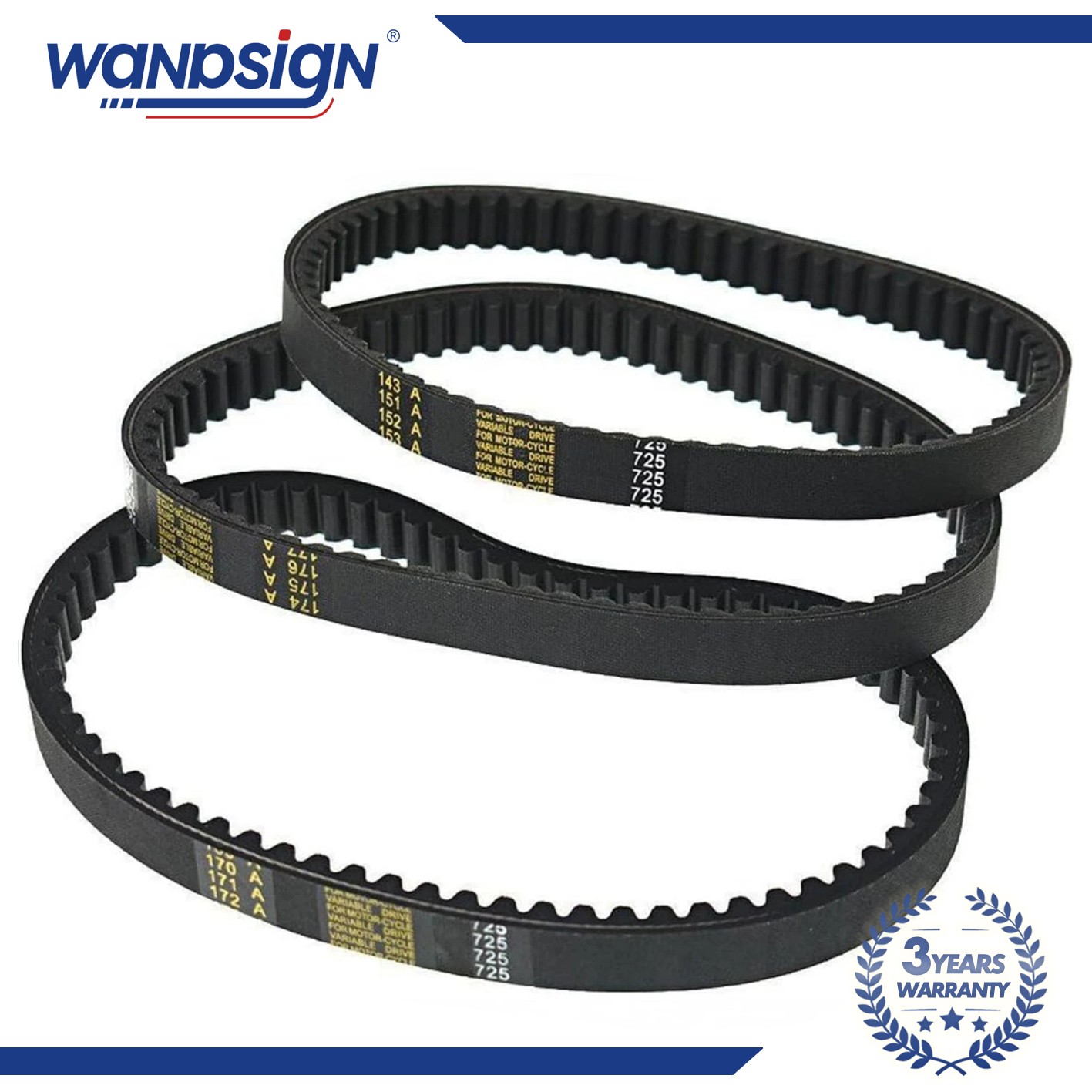 Go Kart Drive Belt 725 Fits For 30 Series Torque Converter 3Pcs/Lot set（3 belts）