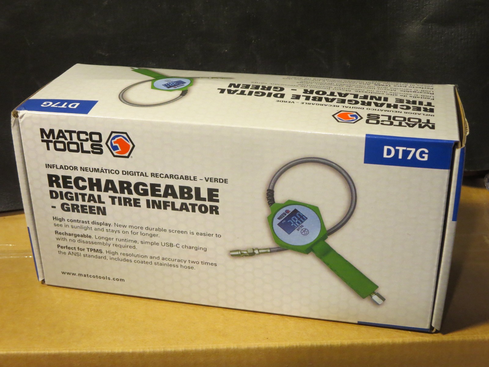 Matco Tools DT7G Rechargeable Digital Tire Inflator New in the Box