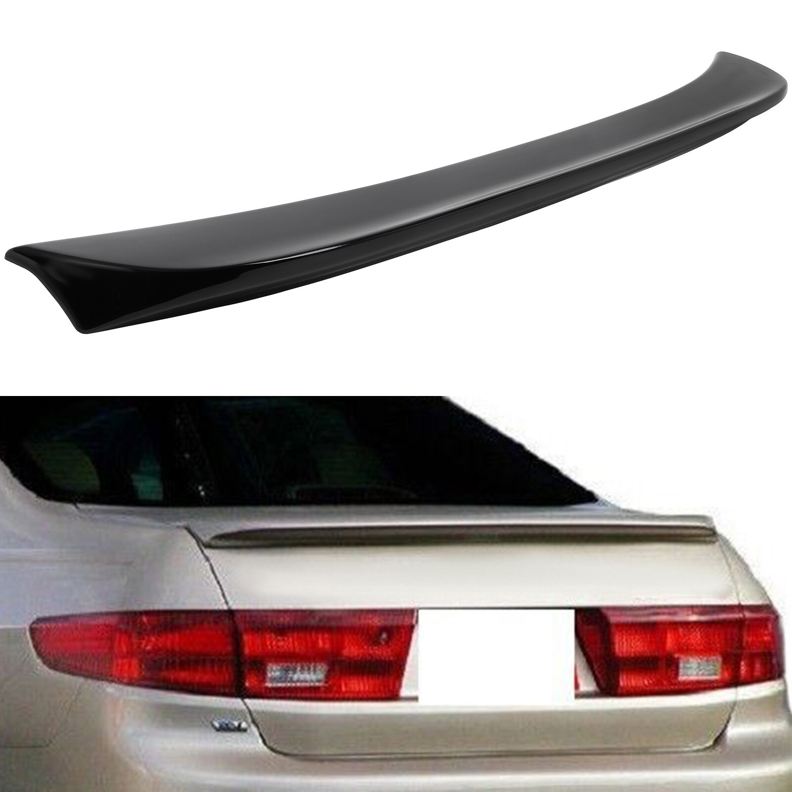 Kit For 2003 2004 2005 Honda Accord Black ABS Rear Spoiler Wing